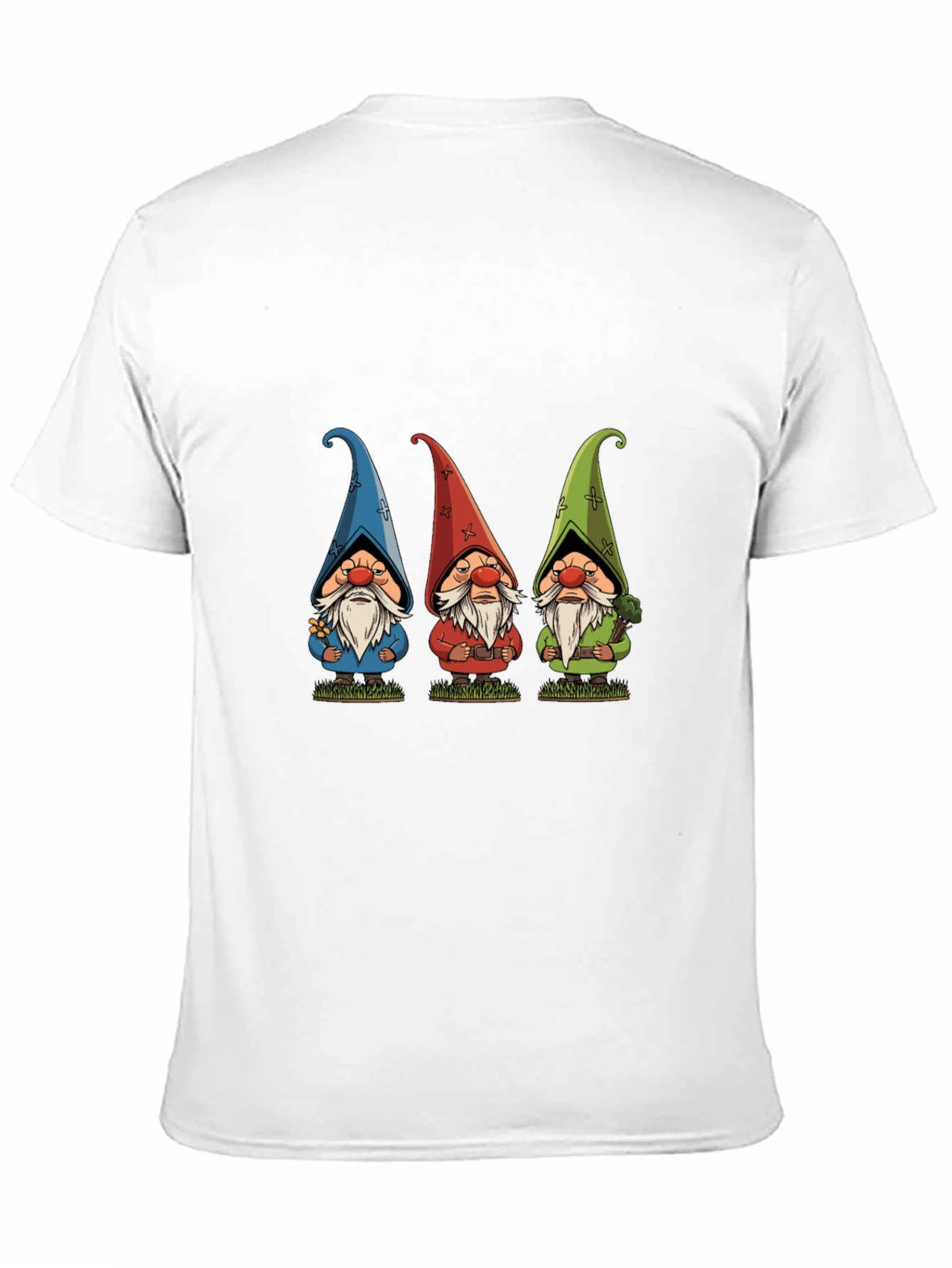 Black Three Gnome Black T-Shirt - Unique Design view 11