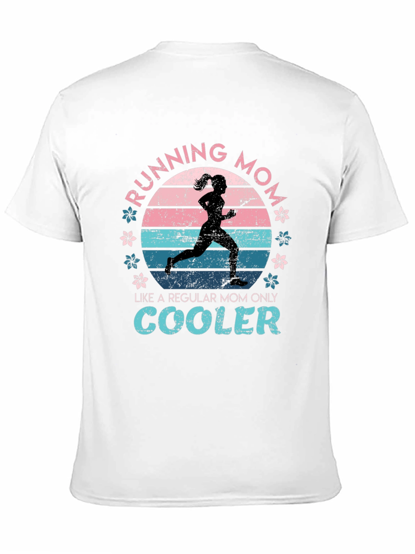 Black Running Mom T-Shirt - Like a Regular Mom Only Cooler view 11