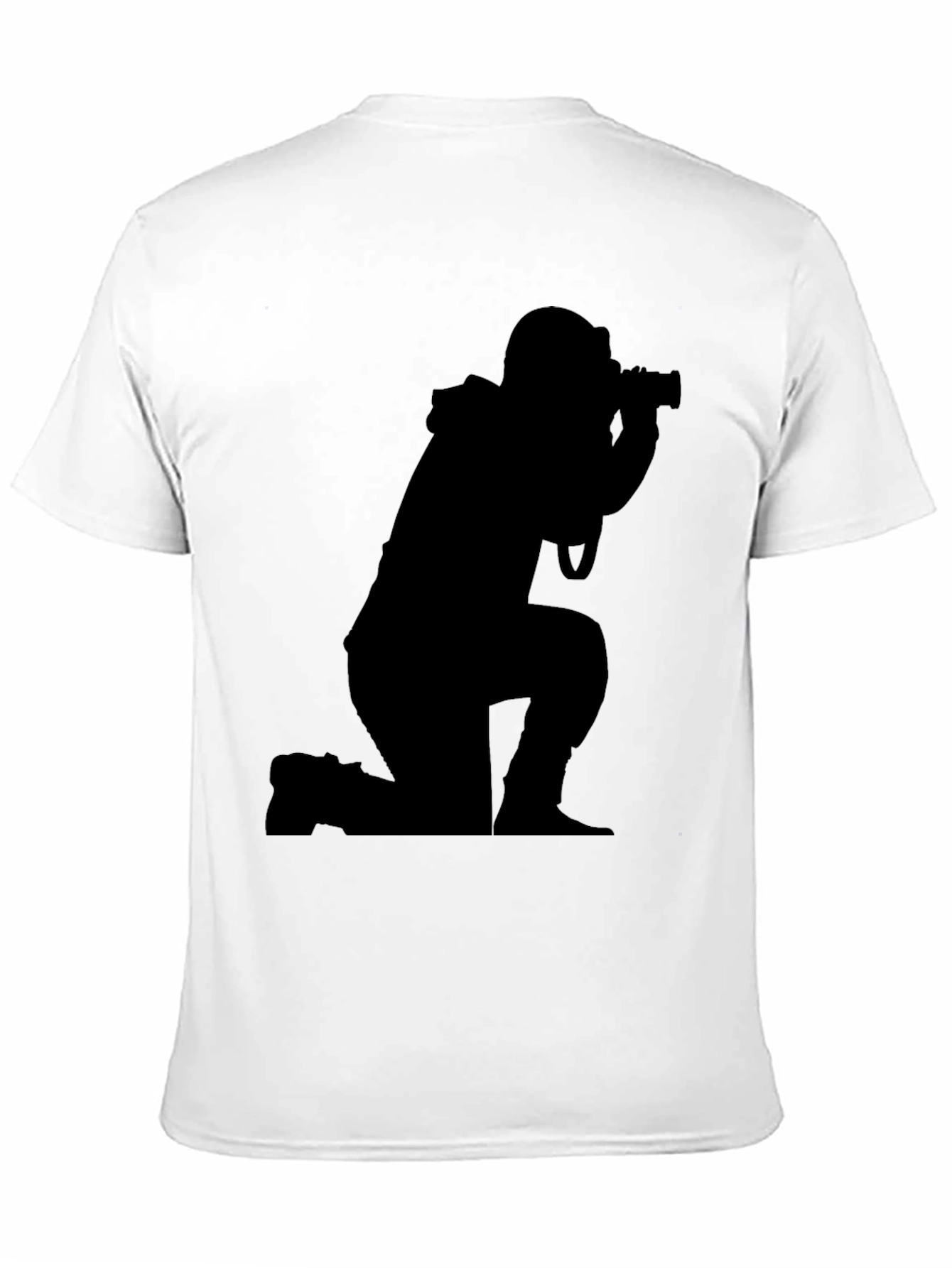 Black Photographer Silhouette Black T-Shirt view 11