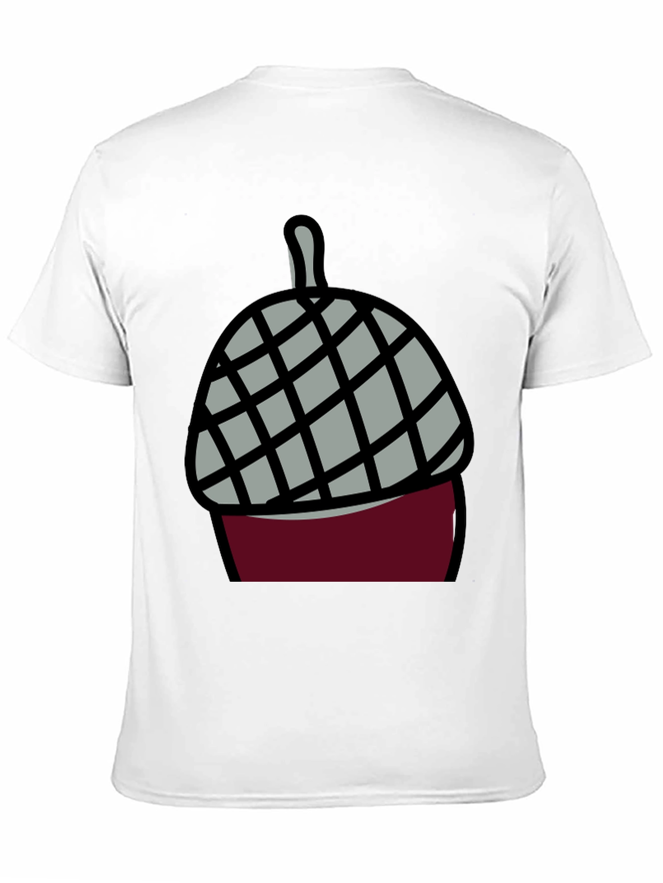 Black Acorn Cartoon Graphic Tee - Black Cotton Blend view 11