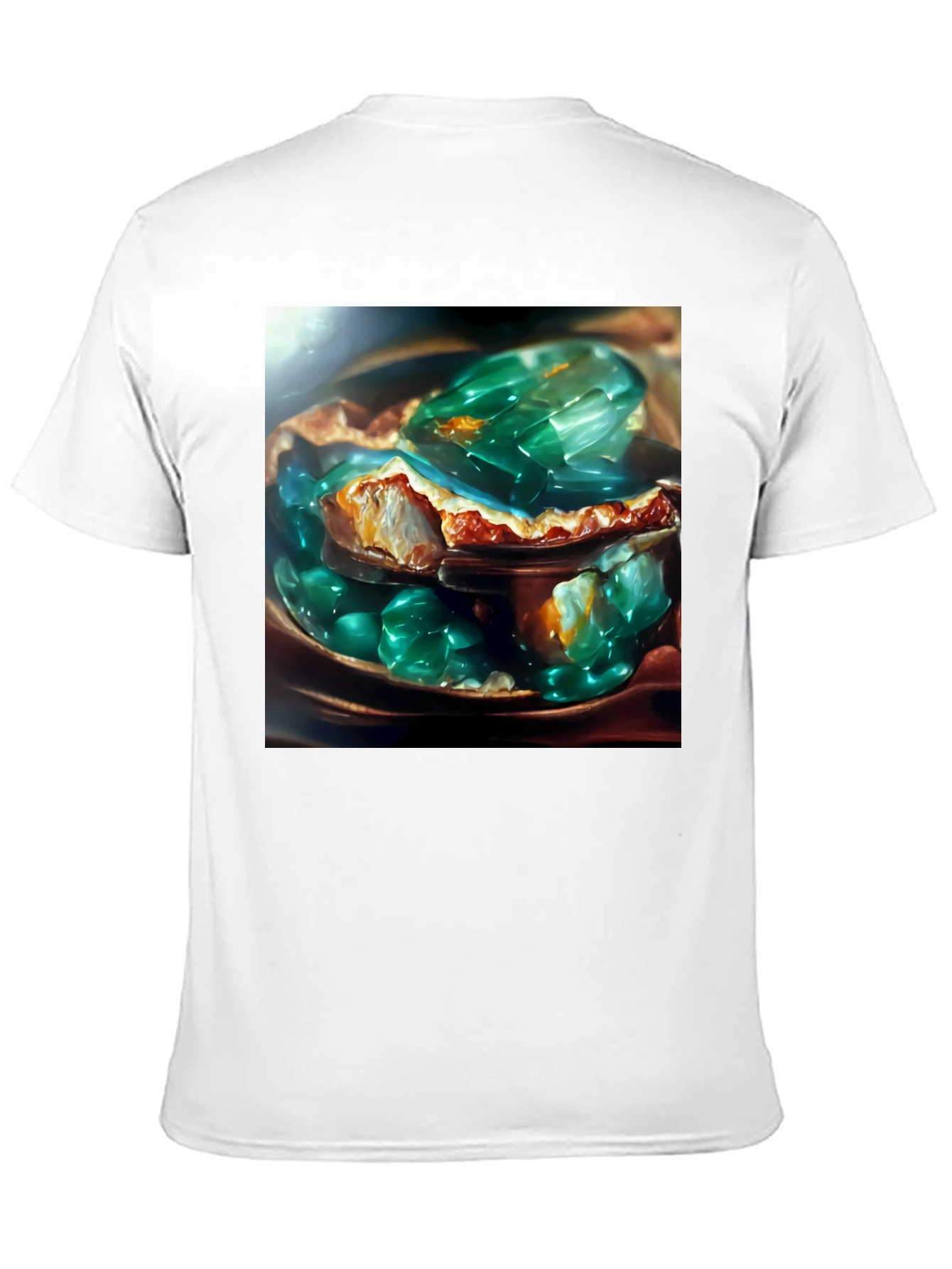 Black Emerald Jelly Pie Graphic Tee - Novelty Dessert T-Shirt view 11