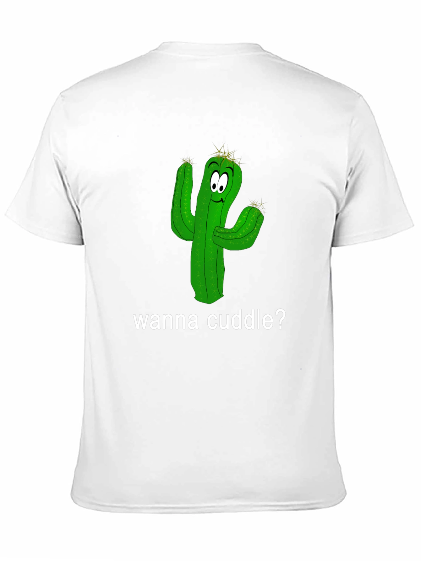 Black Cuddle Cactus T-Shirt - Funny Graphic Tee view 11