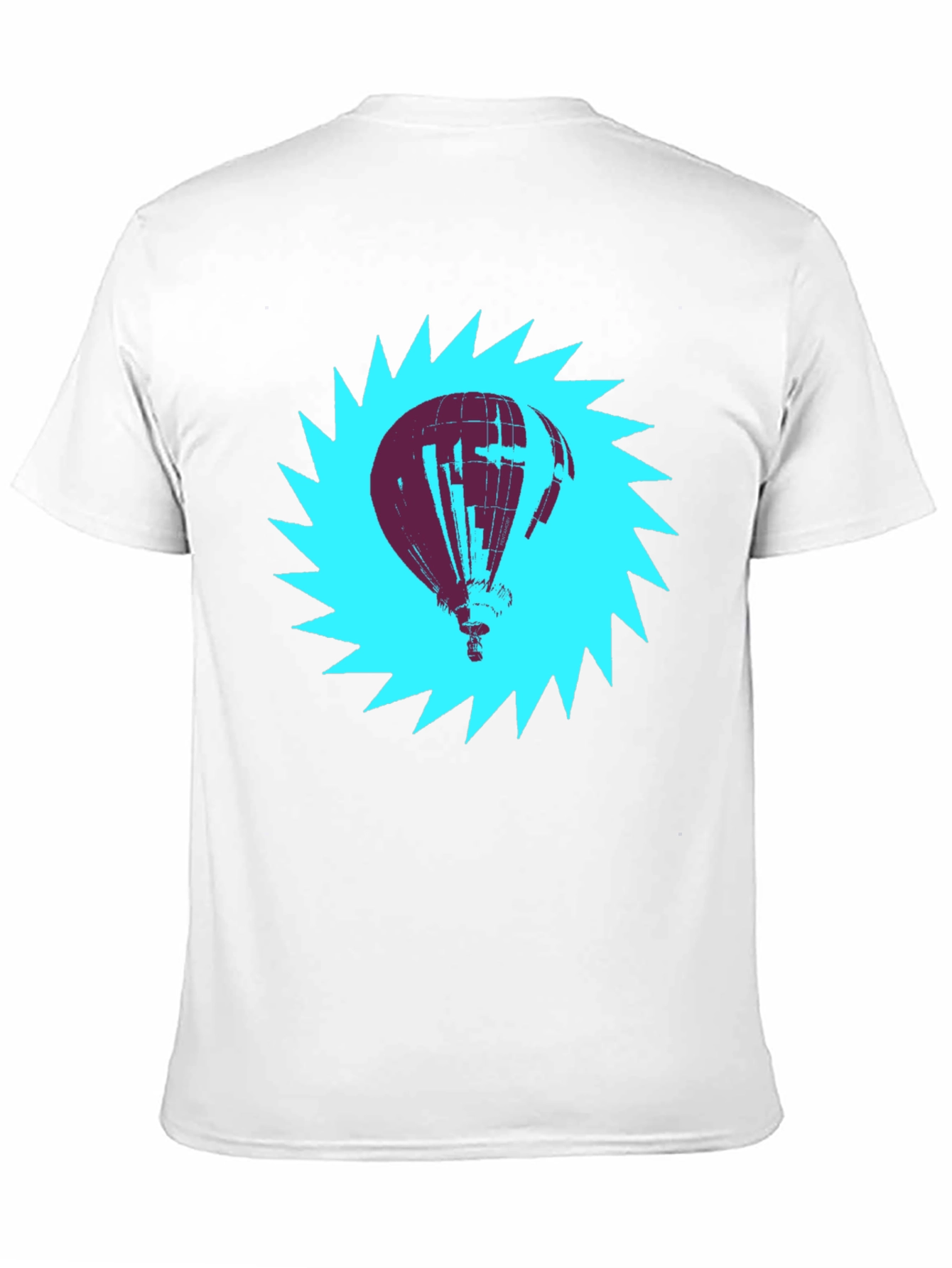 Black Air Balloon Graphic Tee - Men's Black Cotton T-Shirt view 11