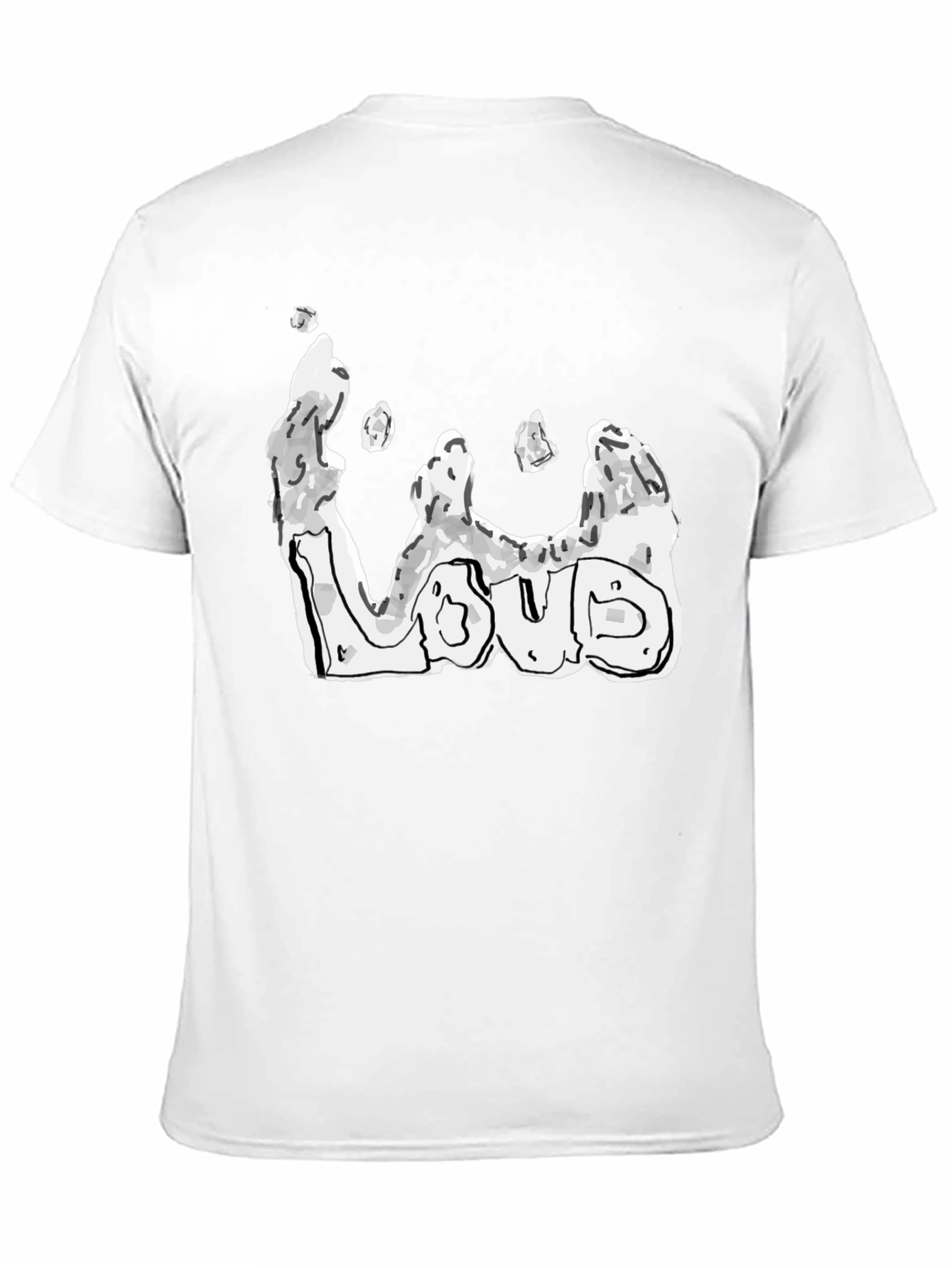 Black Men's Black "Loud" Graphic Tee view 11