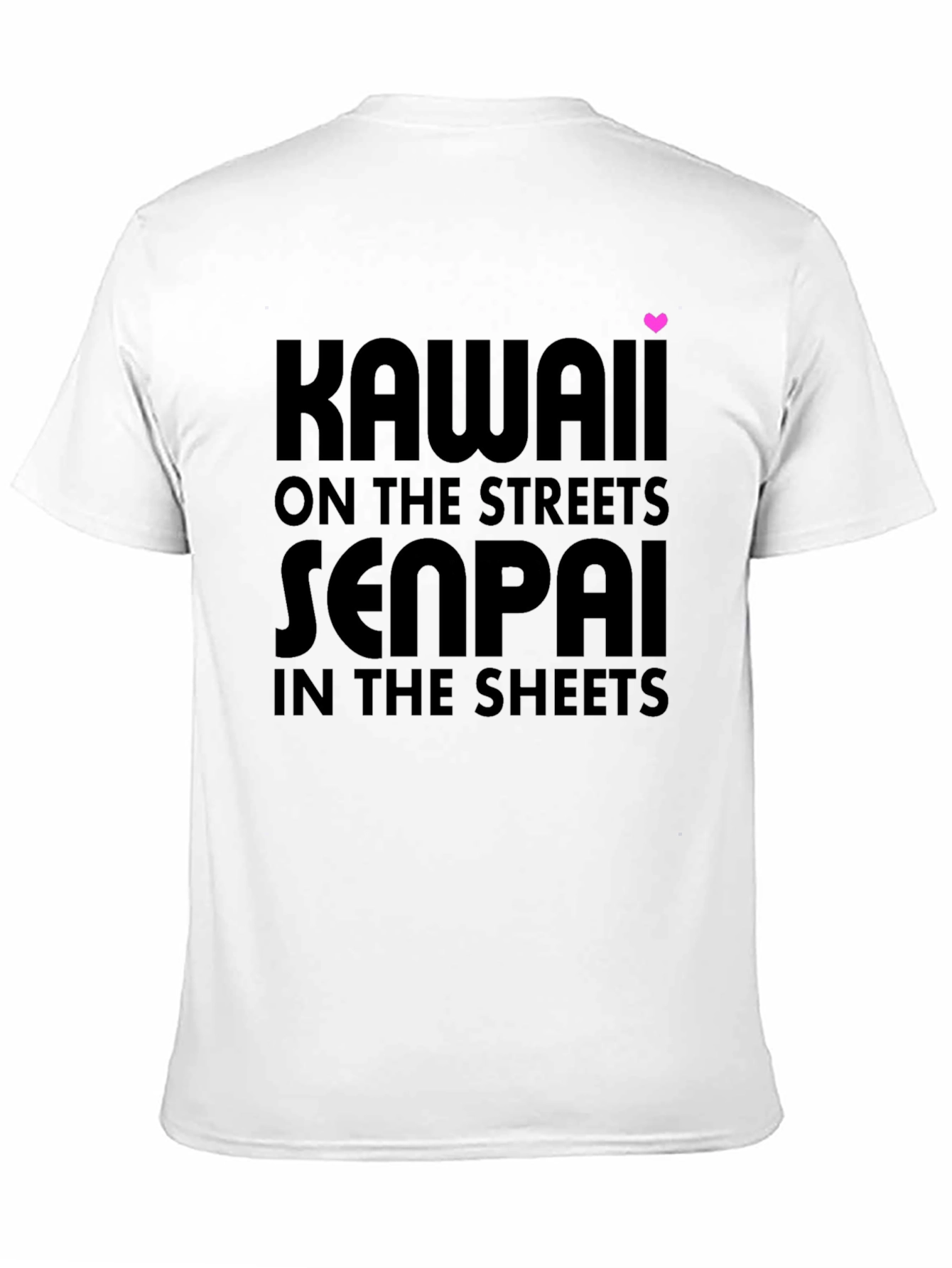 Black Kawaii Senpai Graphic Tee - Black Cotton T-Shirt view 11