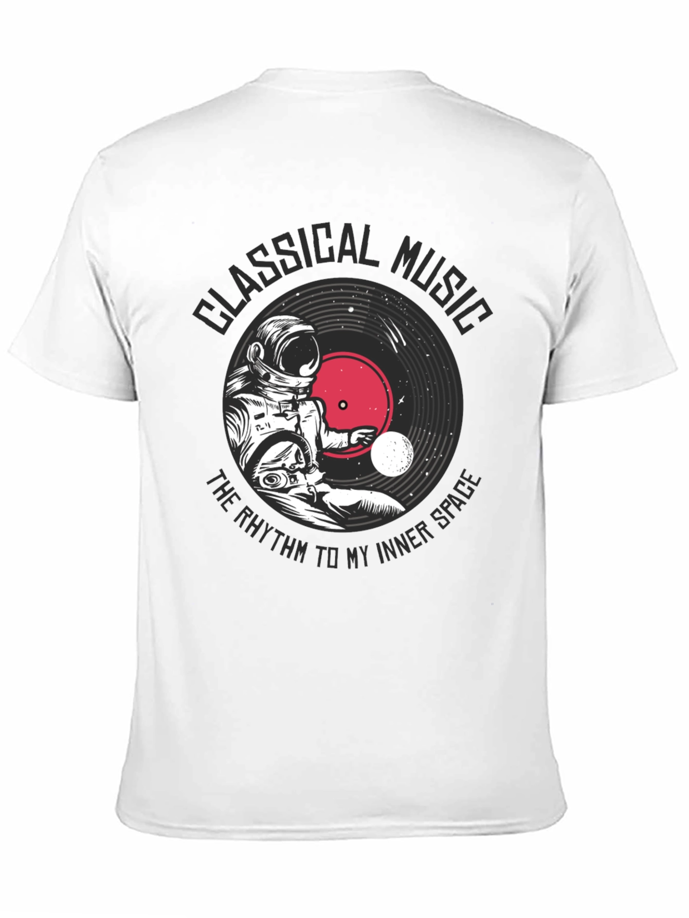 Black Classical Music Inner Space Graphic Tee view 11