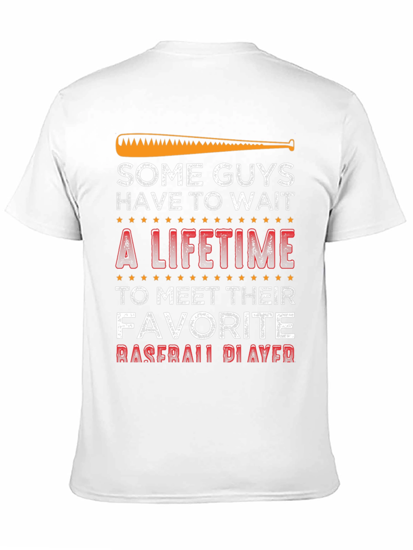 Black Baseball Fan T-Shirt - Some Guys Have to Wait view 11