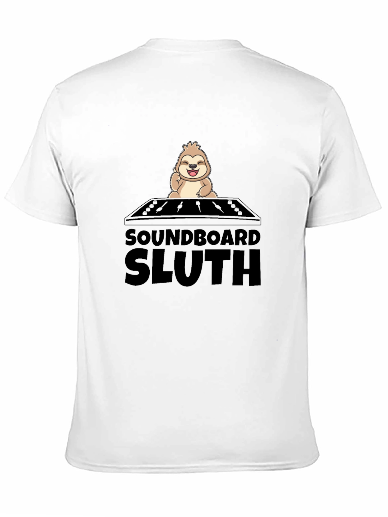 Black Soundboard Sloth Graphic Tee - Black view 11