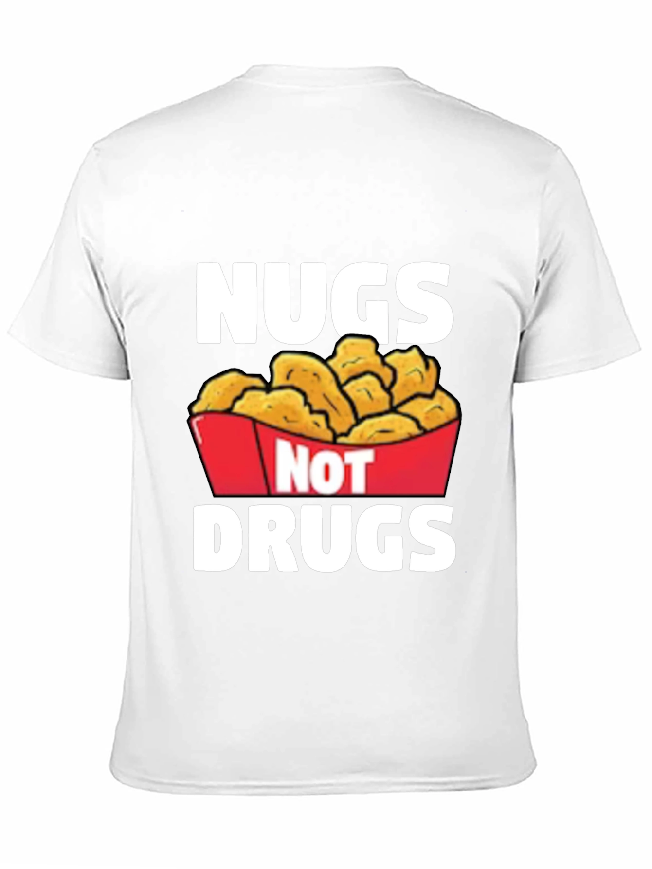 Black Nugs Not Drugs Graphic T-Shirt - Funny Foodie Tee view 11