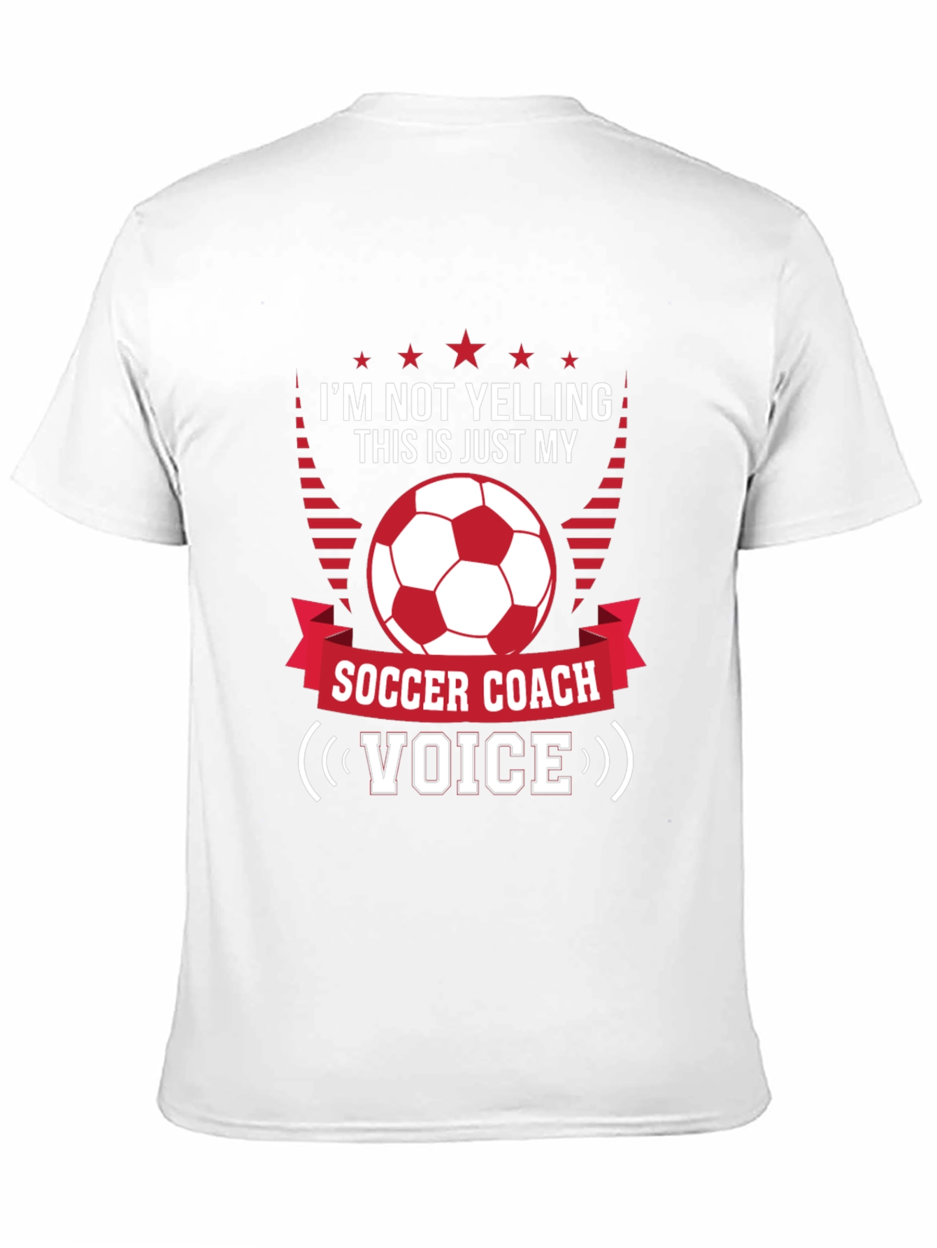 Black Soccer Coach Voice T-Shirt - Funny Sports Tee view 11