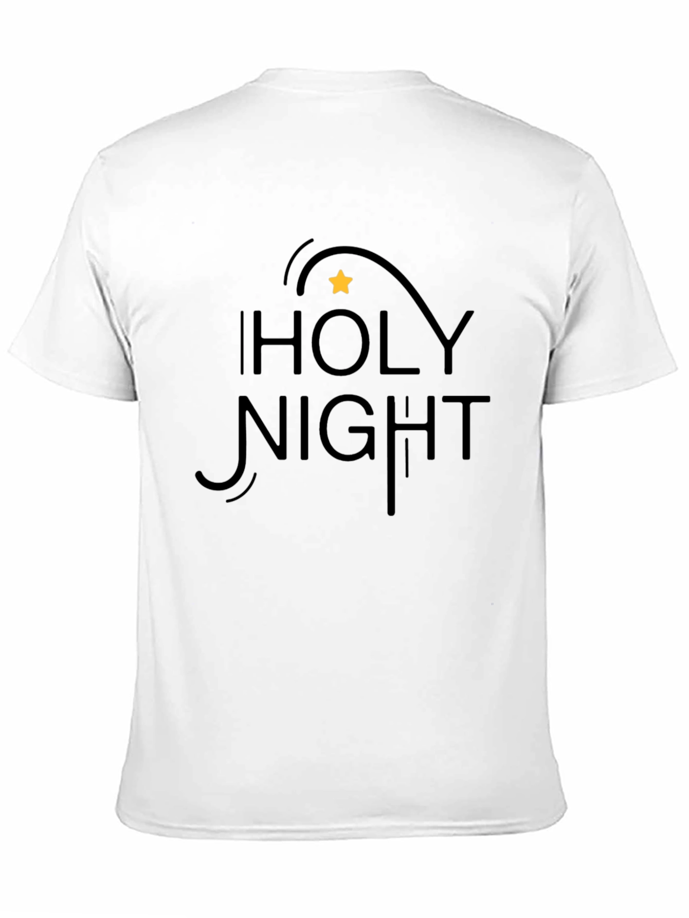 Black Holy Night Graphic Tee - Black Cotton T-Shirt view 11