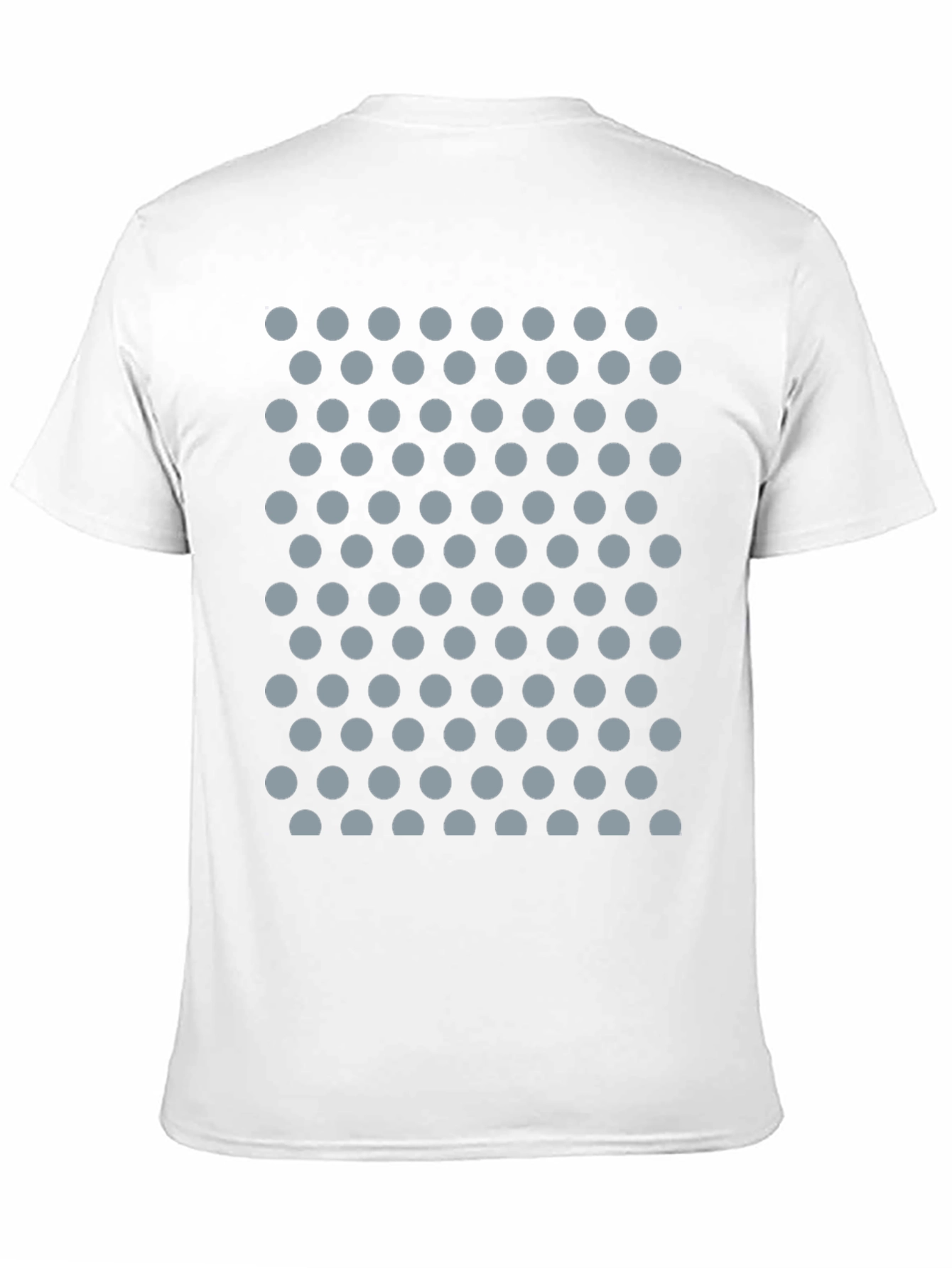Black Black T-Shirt with Gray Polka Dot Pattern view 11