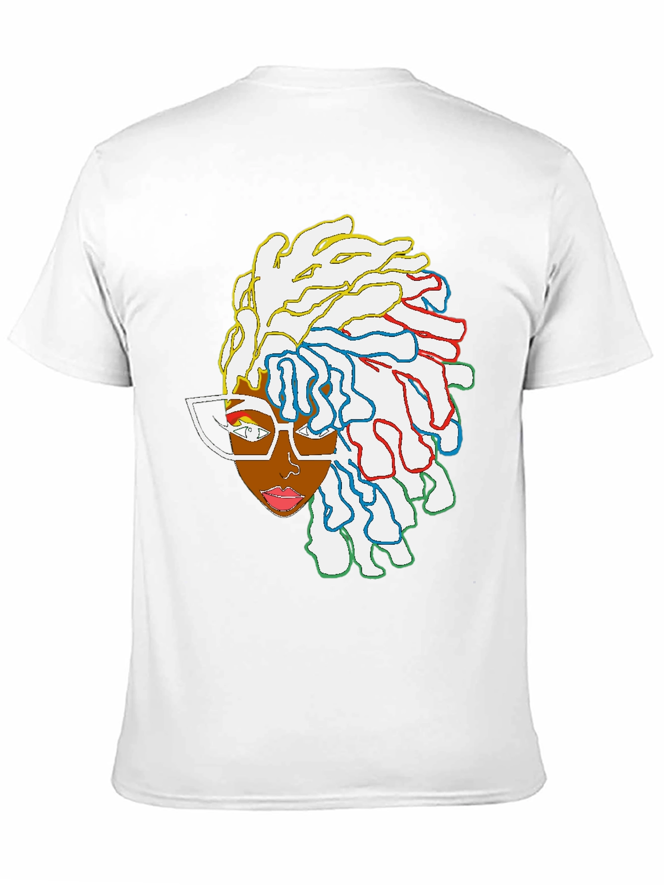 Black Cool Graphic Tee - Abstract Afro Art view 11