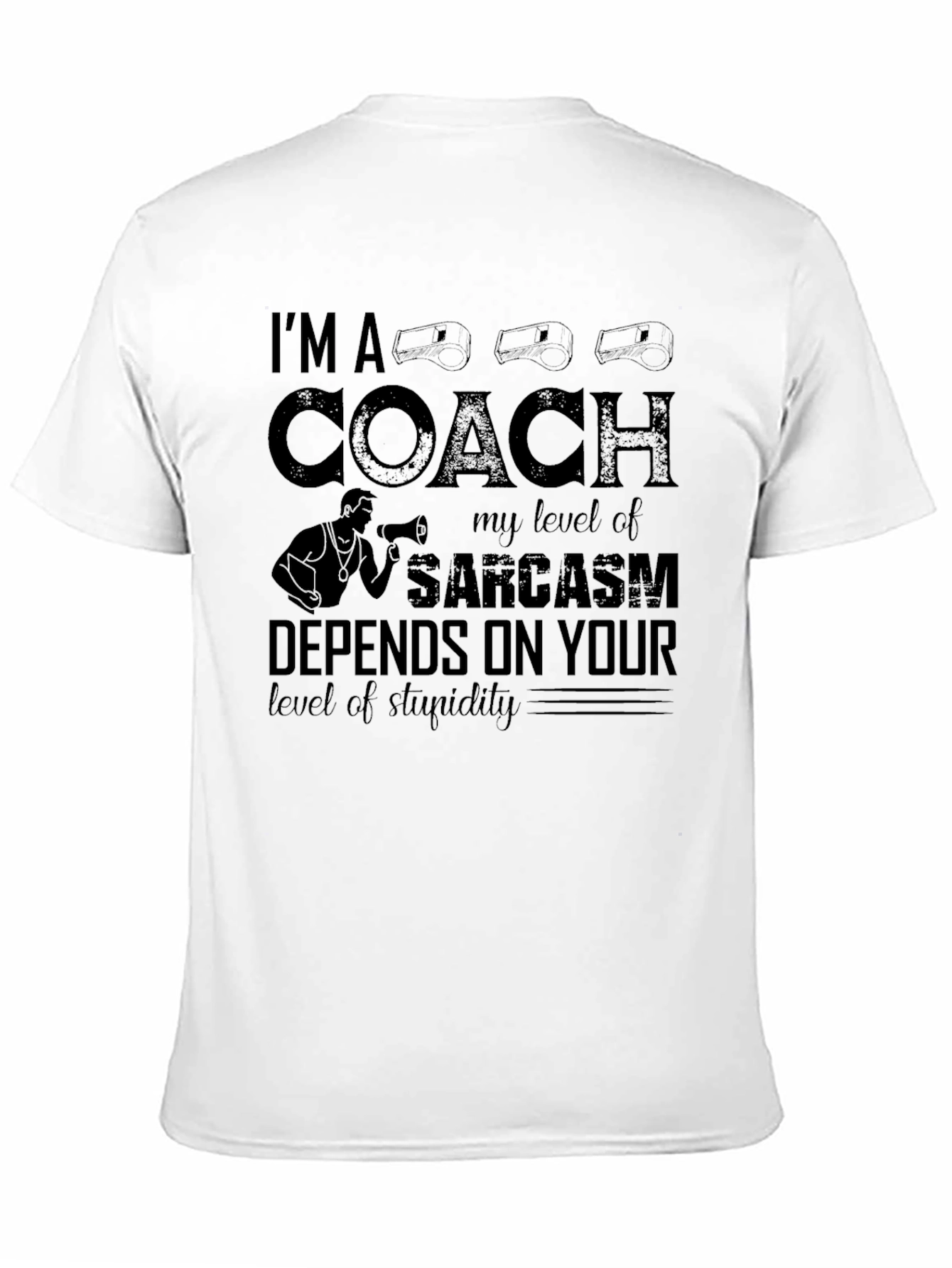 Black Funny Coach Sarcasm T-Shirt view 11