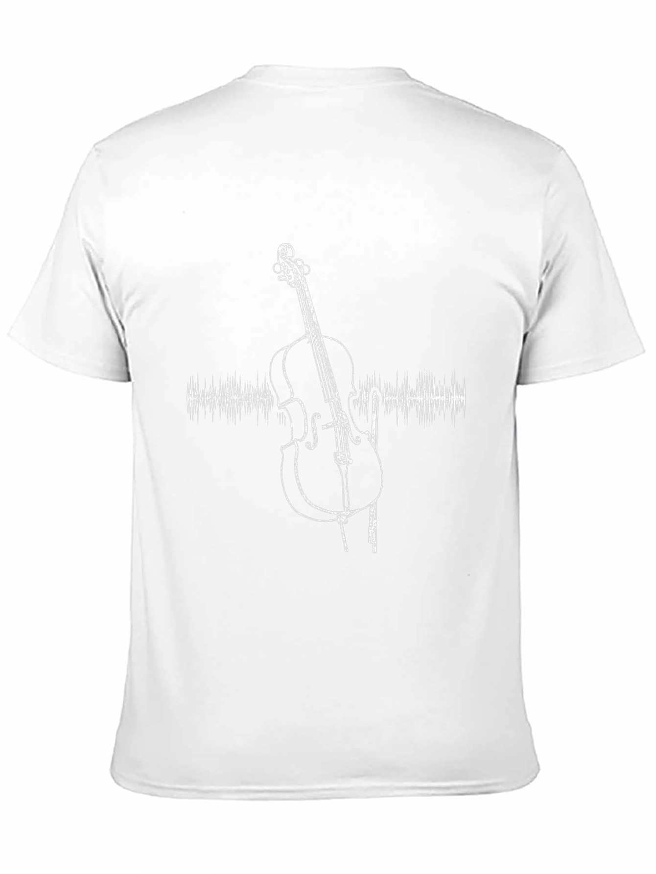 Black Cello Music Wave T-Shirt - Black view 11