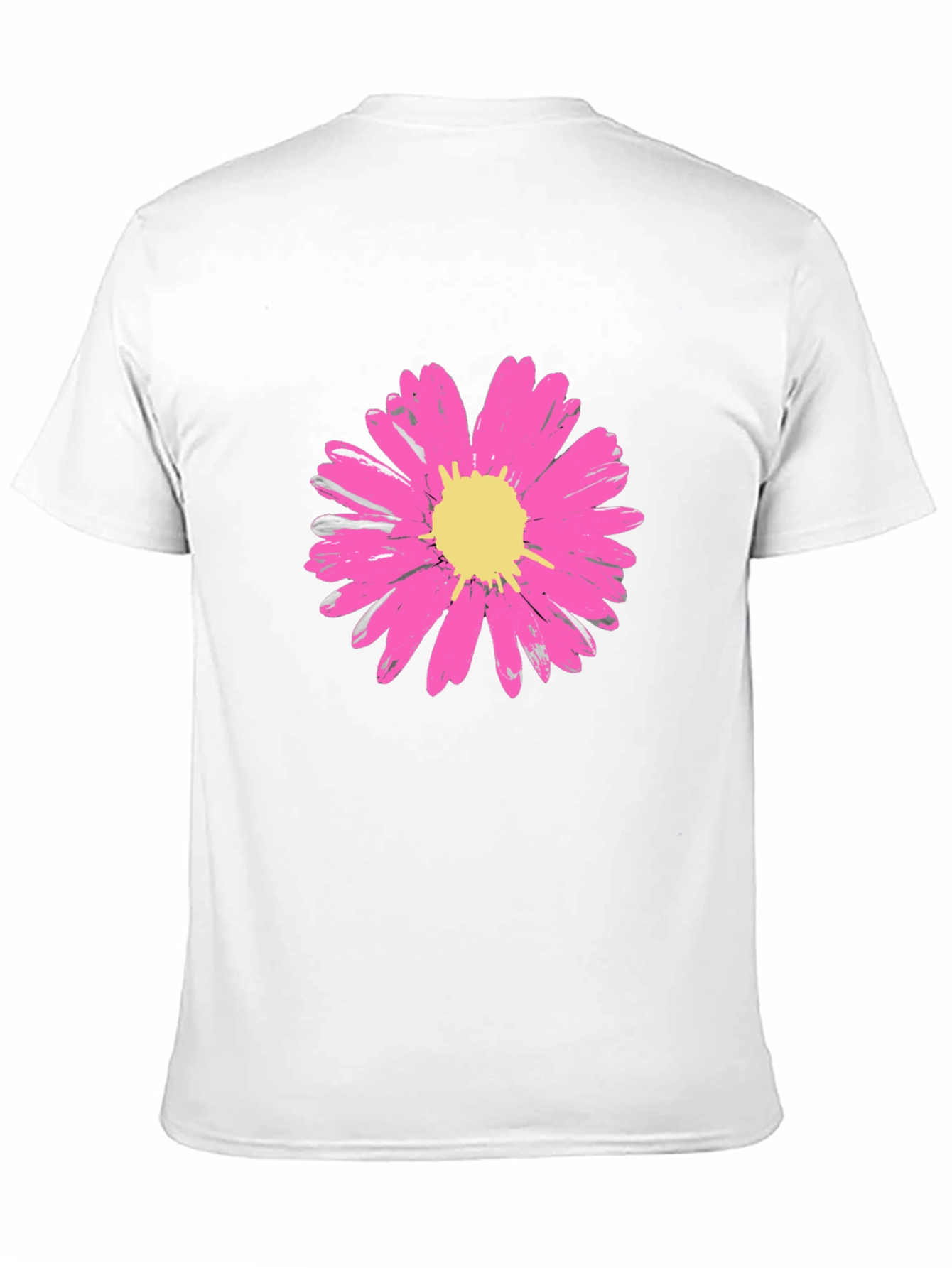 Black Daisy Flower Graphic Tee - Stylish Black Cotton T-Shirt view 11