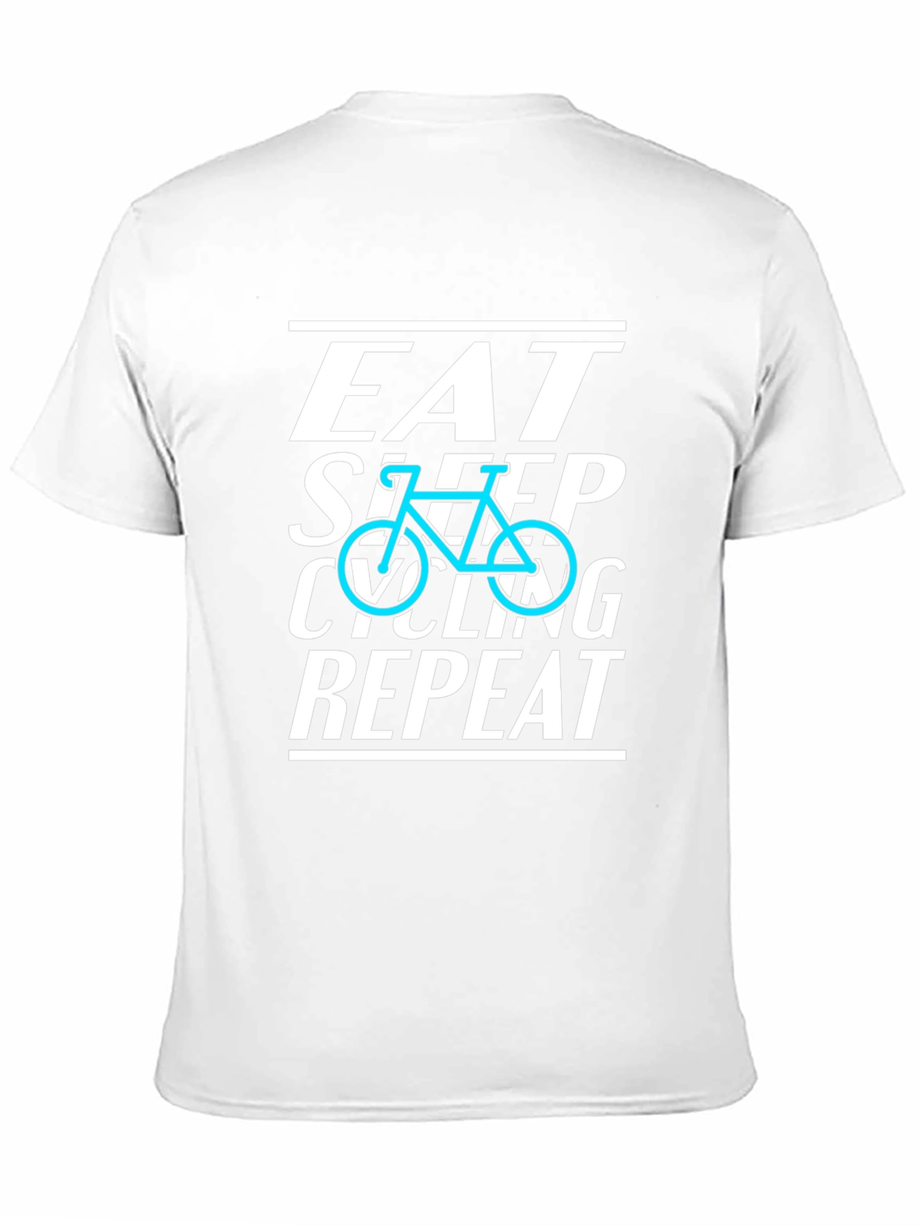 Black Eat Sleep Cycling Repeat Black T-Shirt view 11