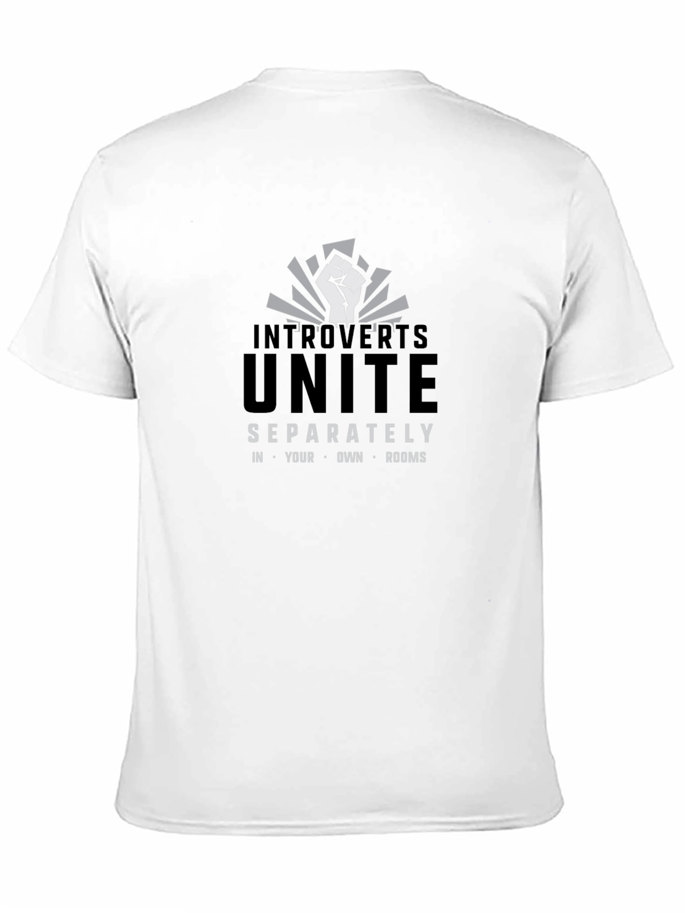 Black Introvert Unite Separately T-Shirt view 11