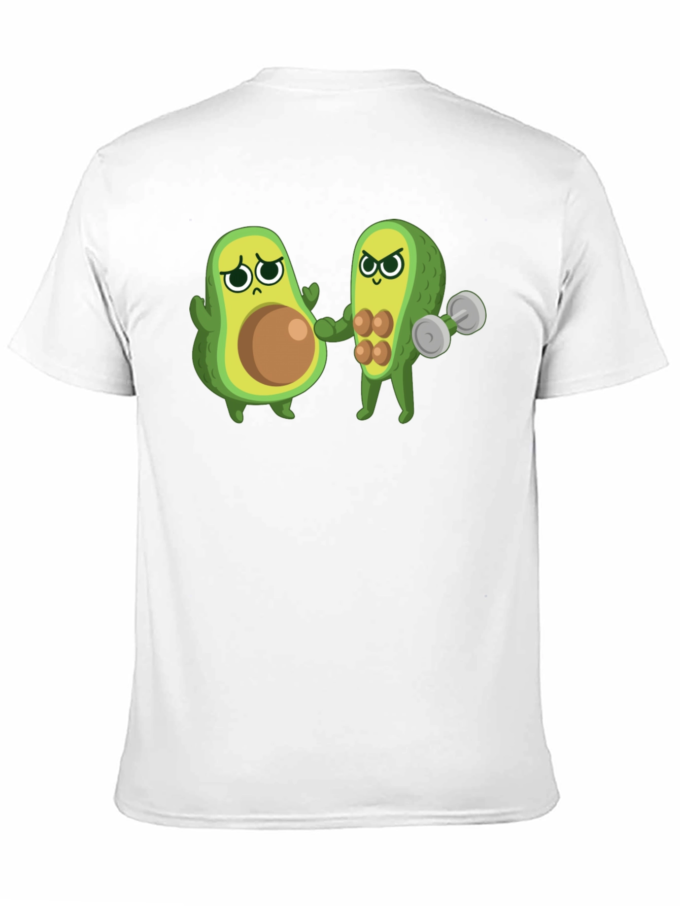 Black Funny Avocado Gym T-Shirt - Black view 11