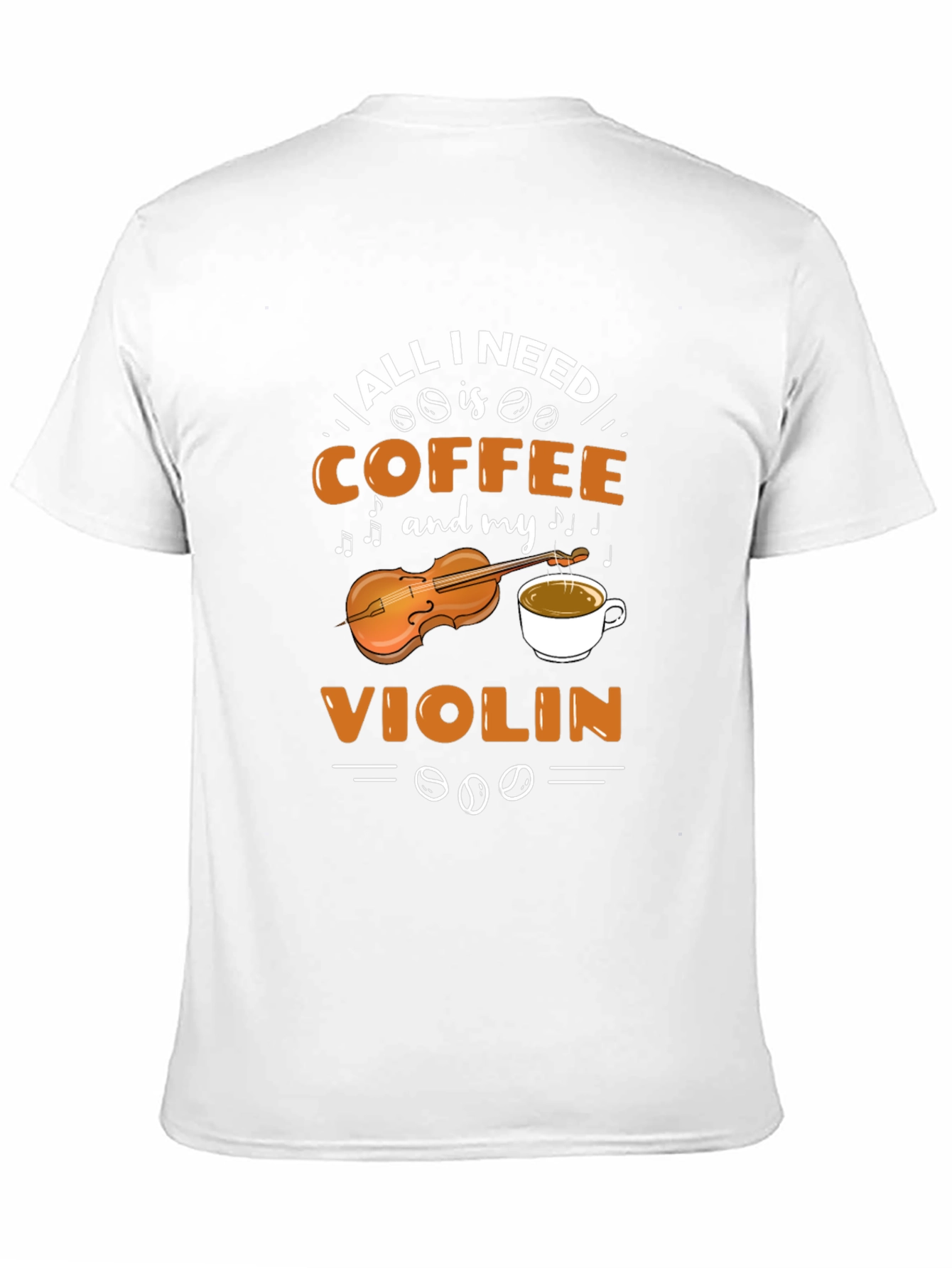 Black Coffee & Violin Graphic Tee - Music Lover Shirt view 11
