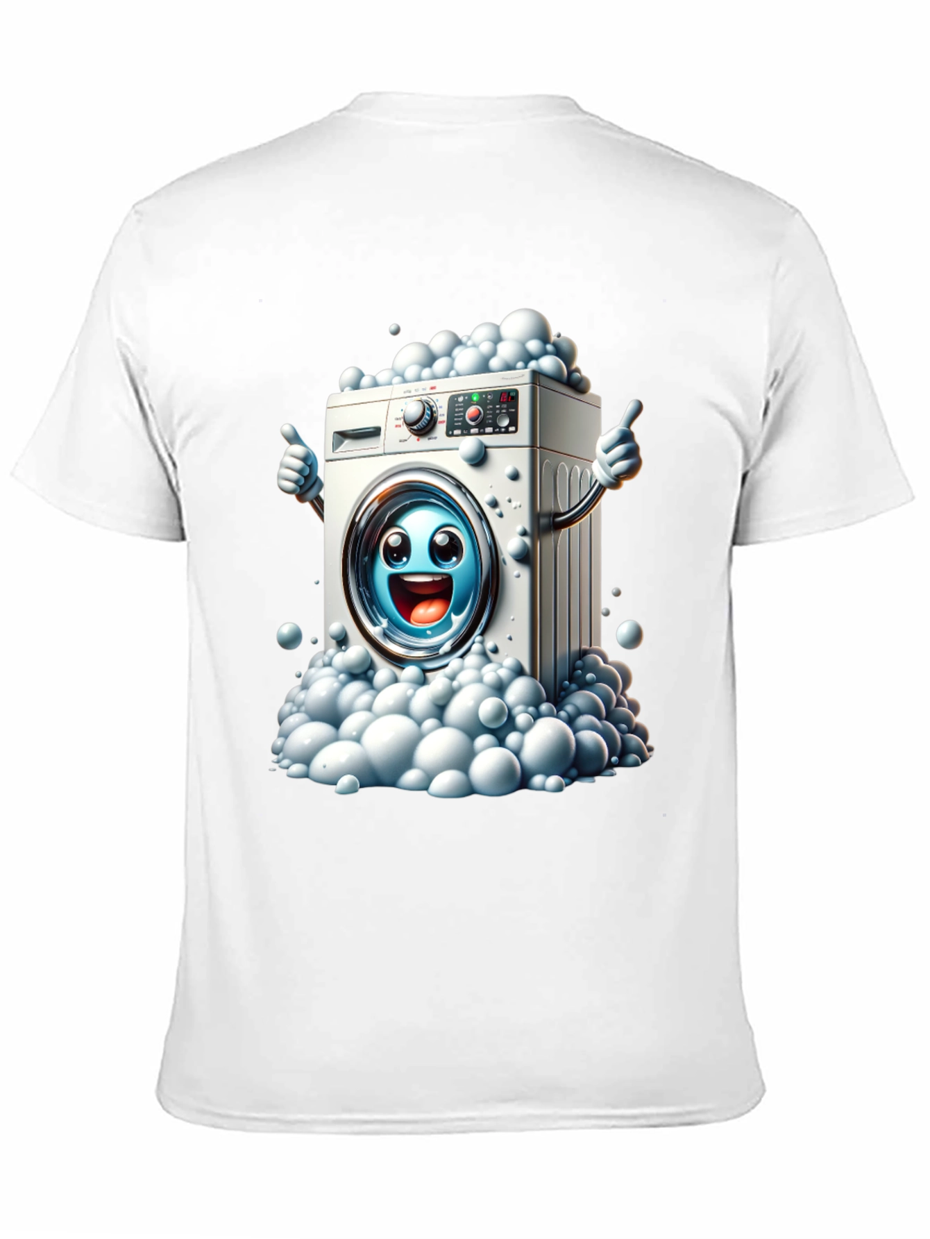 Black Funny Washing Machine Graphic Tee view 11