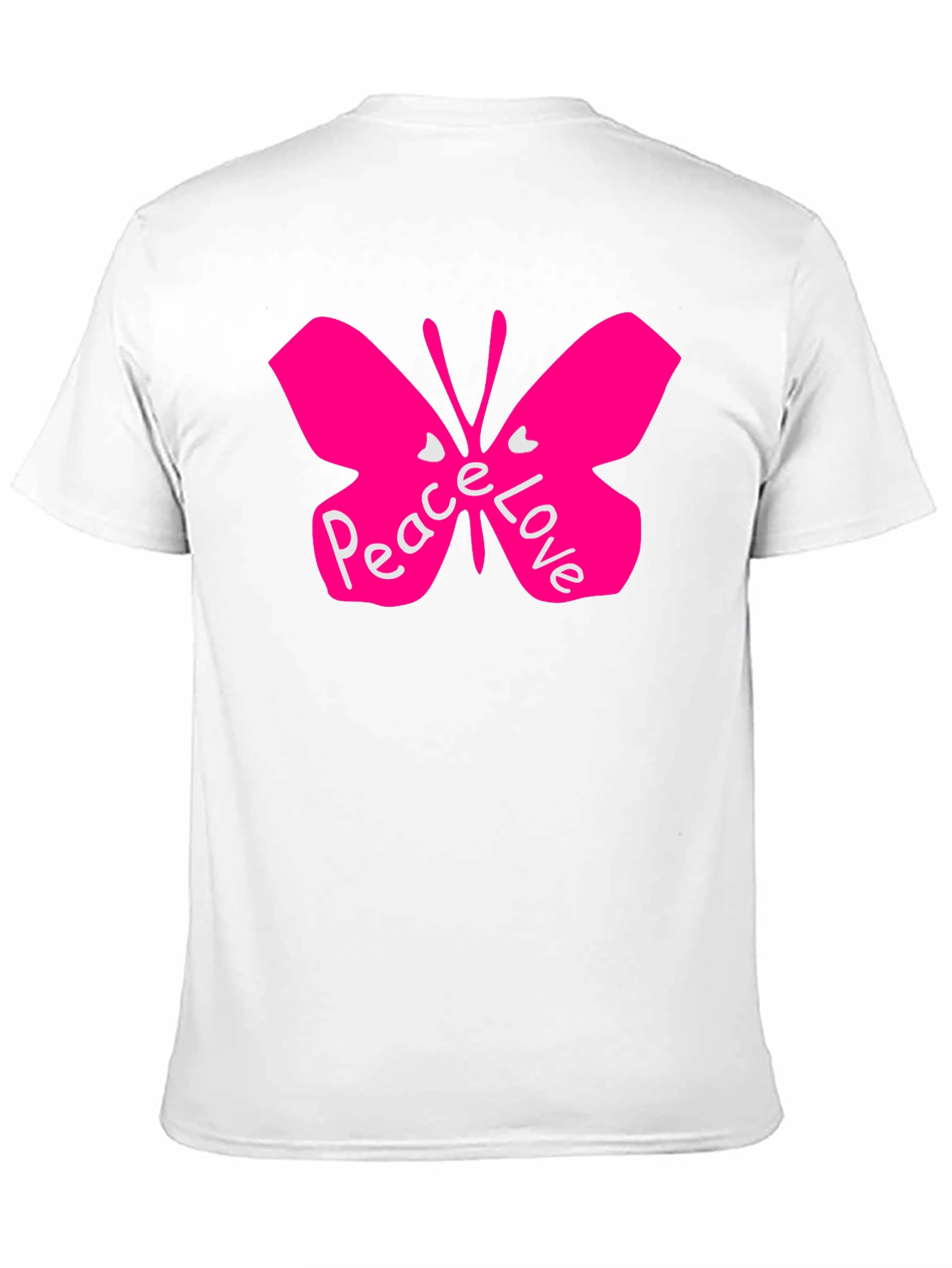 Black Peace Love Butterfly Black T-Shirt view 11