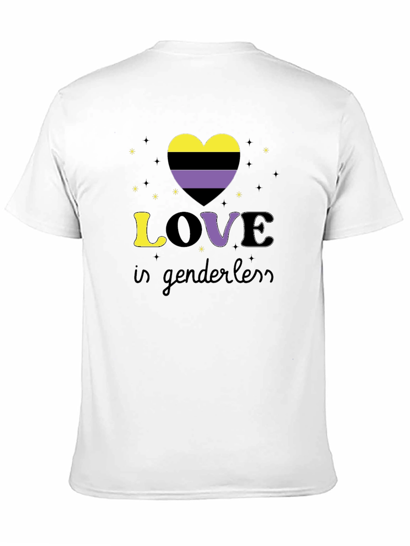 Non-Binary Pride Love is Genderless Graphic T-Shirt - 11