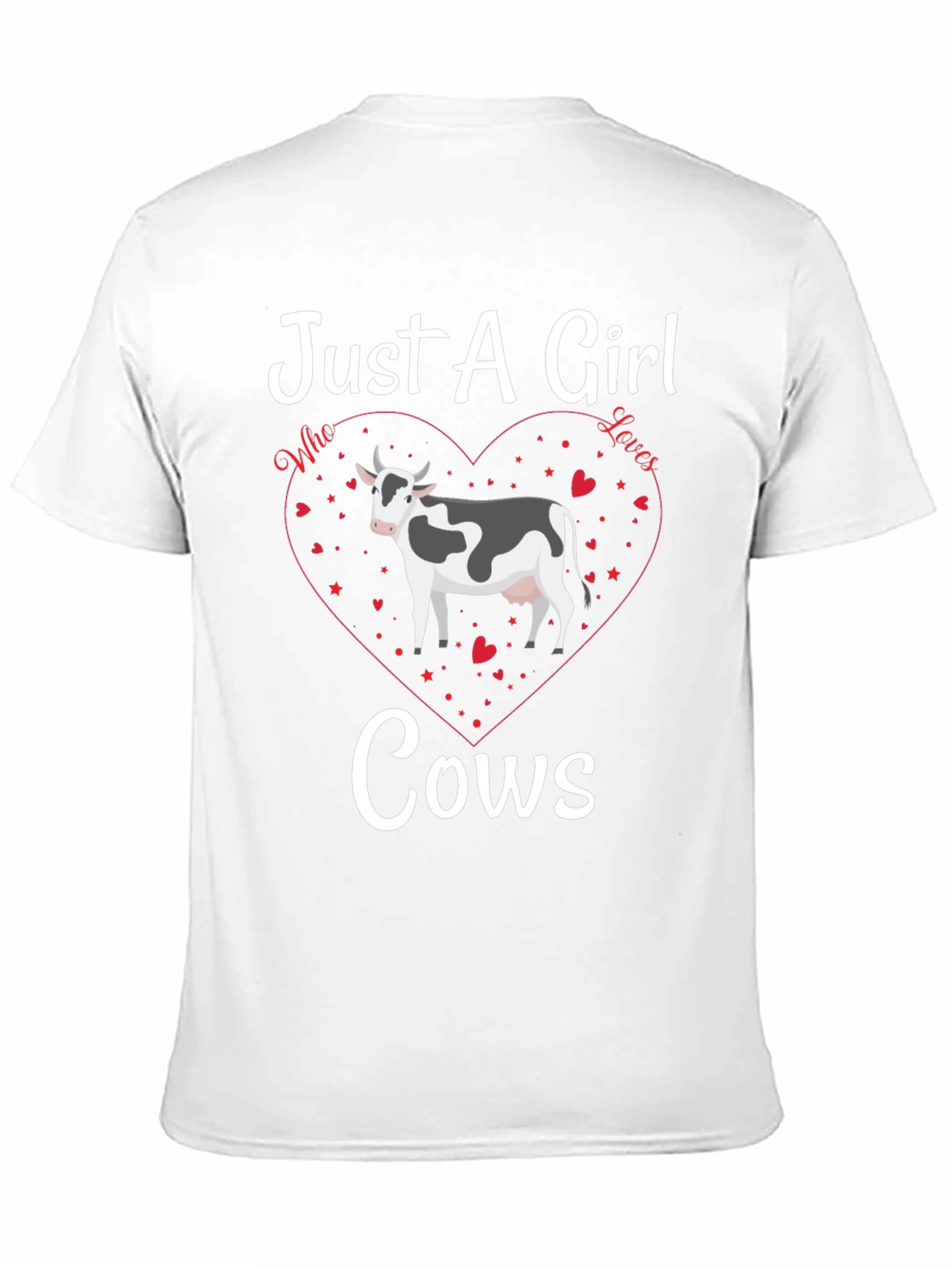 Black Just A Girl Who Loves Cows Graphic Tee view 11