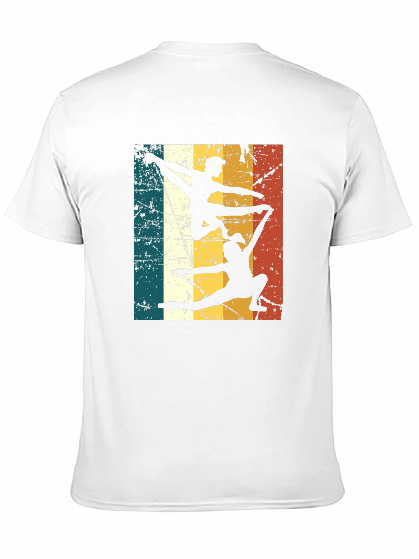 Black Retro Gymnastics Silhouette T-Shirt view 11