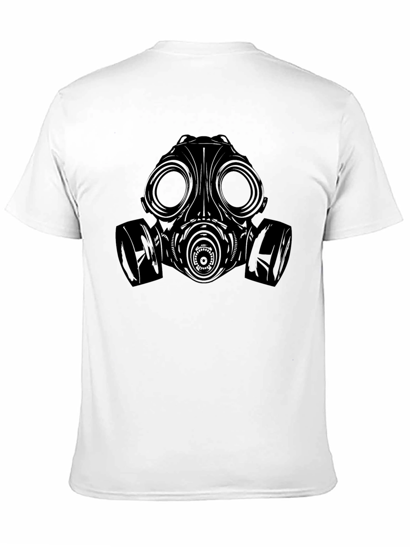 Black Gas Mask Graphic Tee - Black Cotton Comfort view 11
