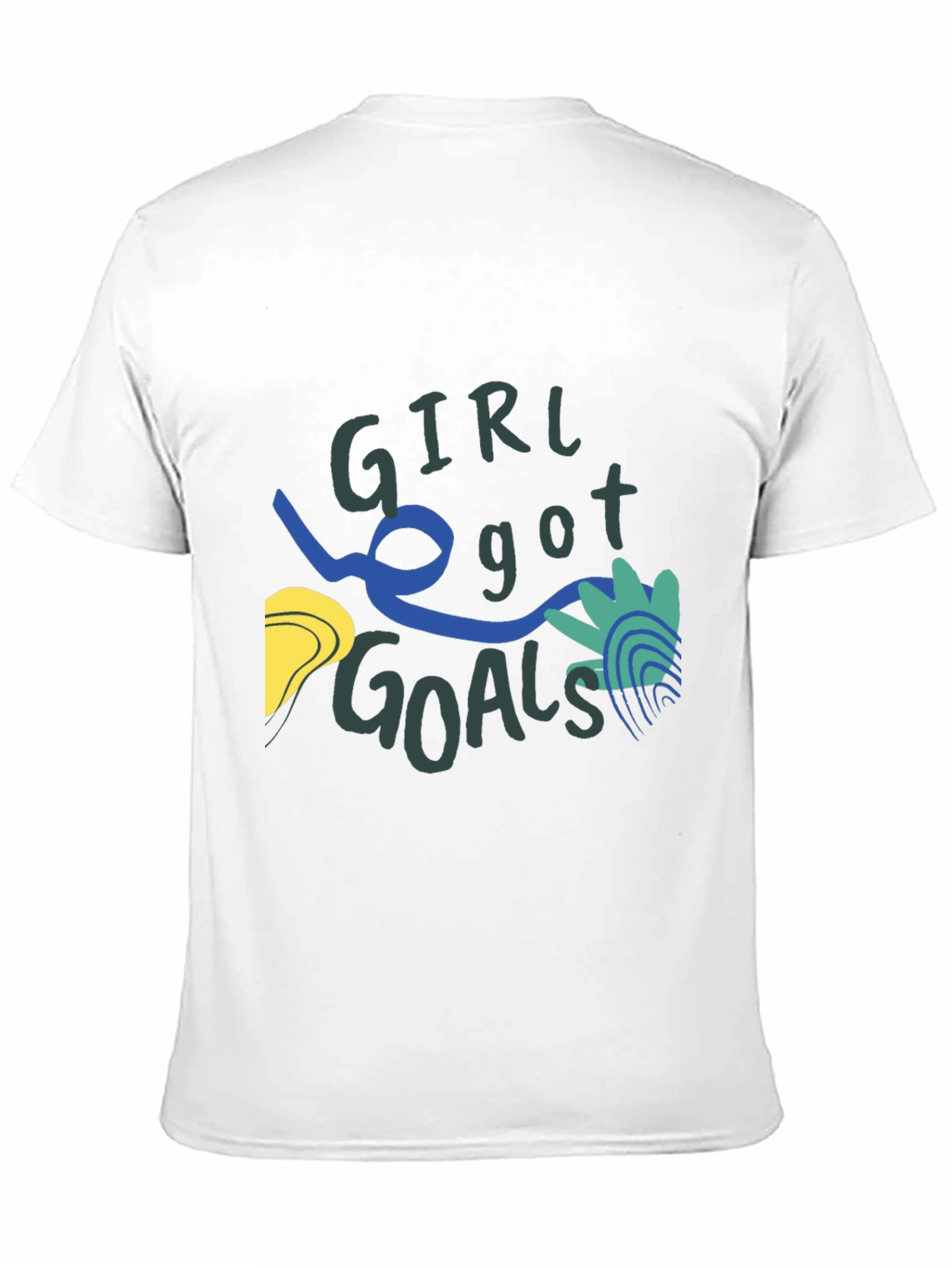 Black Girl Got Goals Graphic Tee - Black Casual T-Shirt view 11