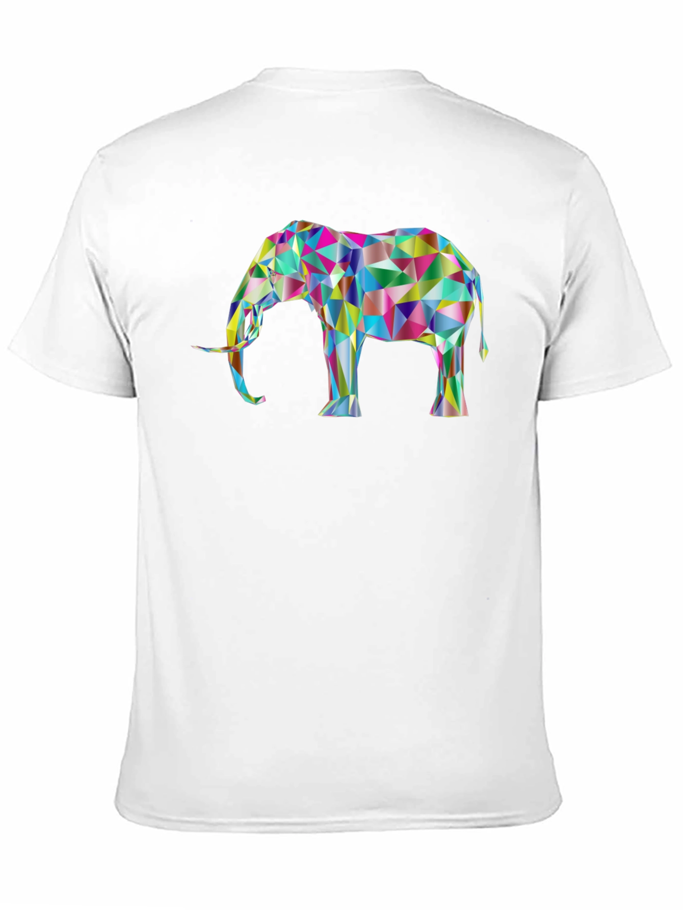 Black Geometric Elephant Graphic Tee - Unique Design! view 11