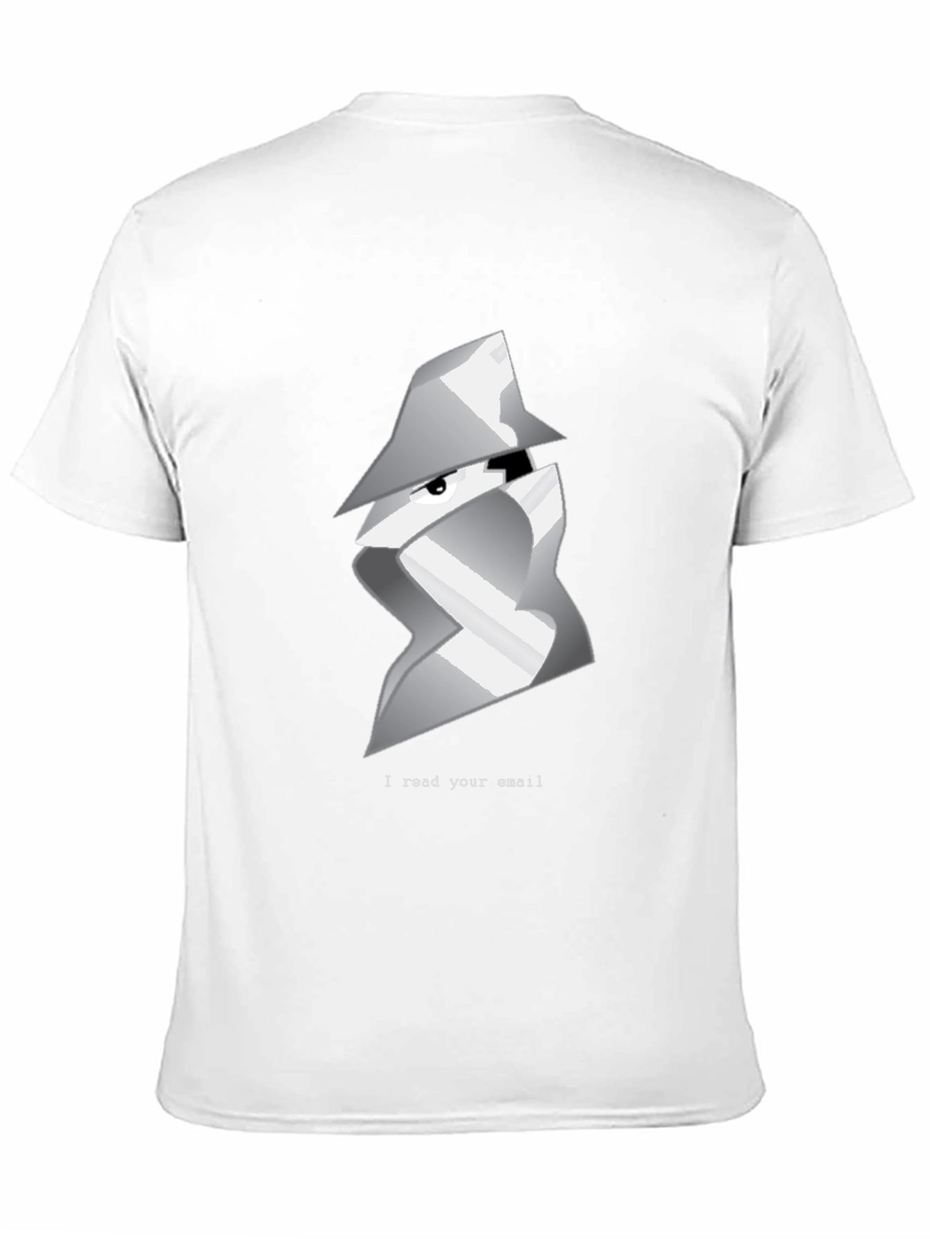 Black Spy Email Reader Graphic T-Shirt - Black view 11
