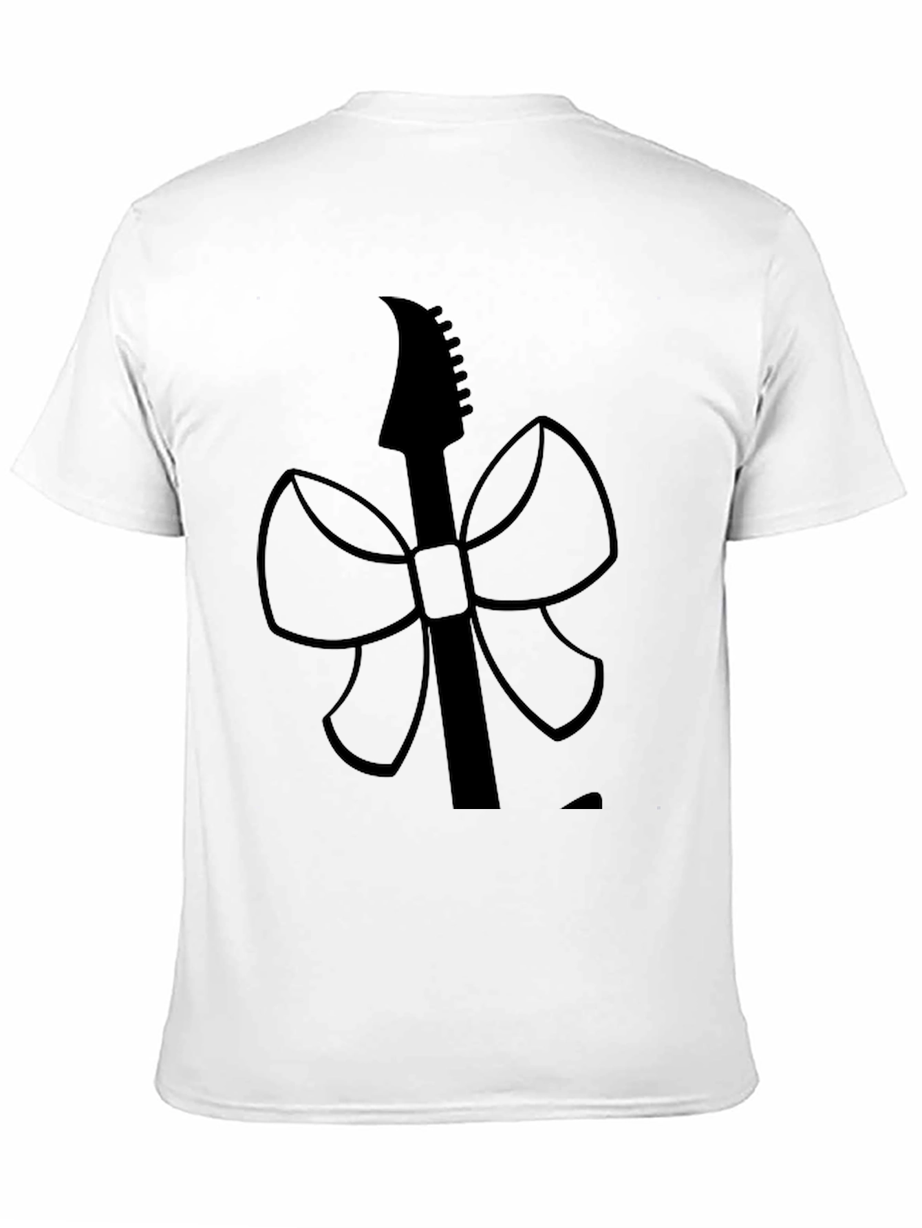 Black Guitar Bow Graphic Tee view 11
