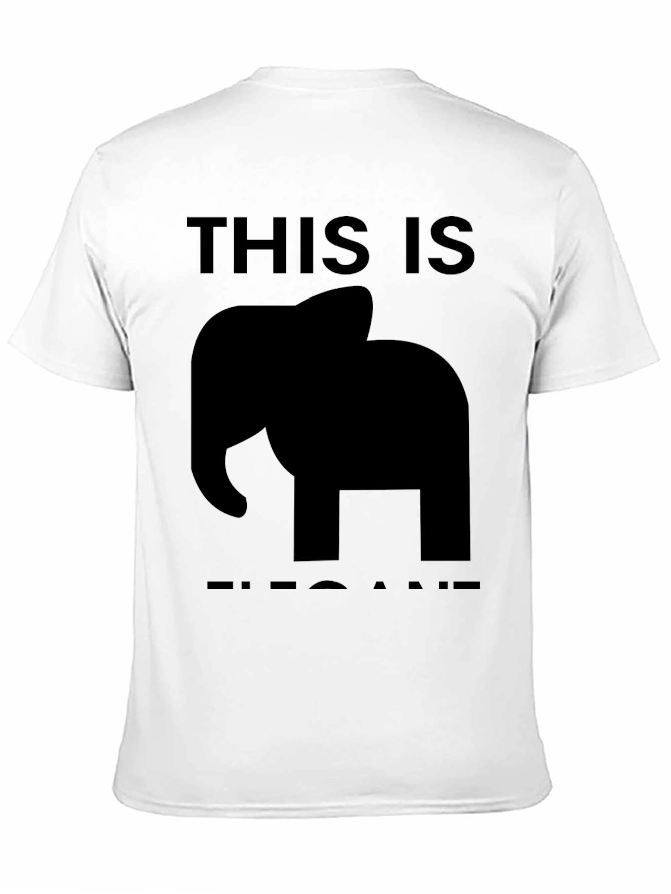 Black Elephant Pun Graphic Tee - This is ELEPHANT view 11