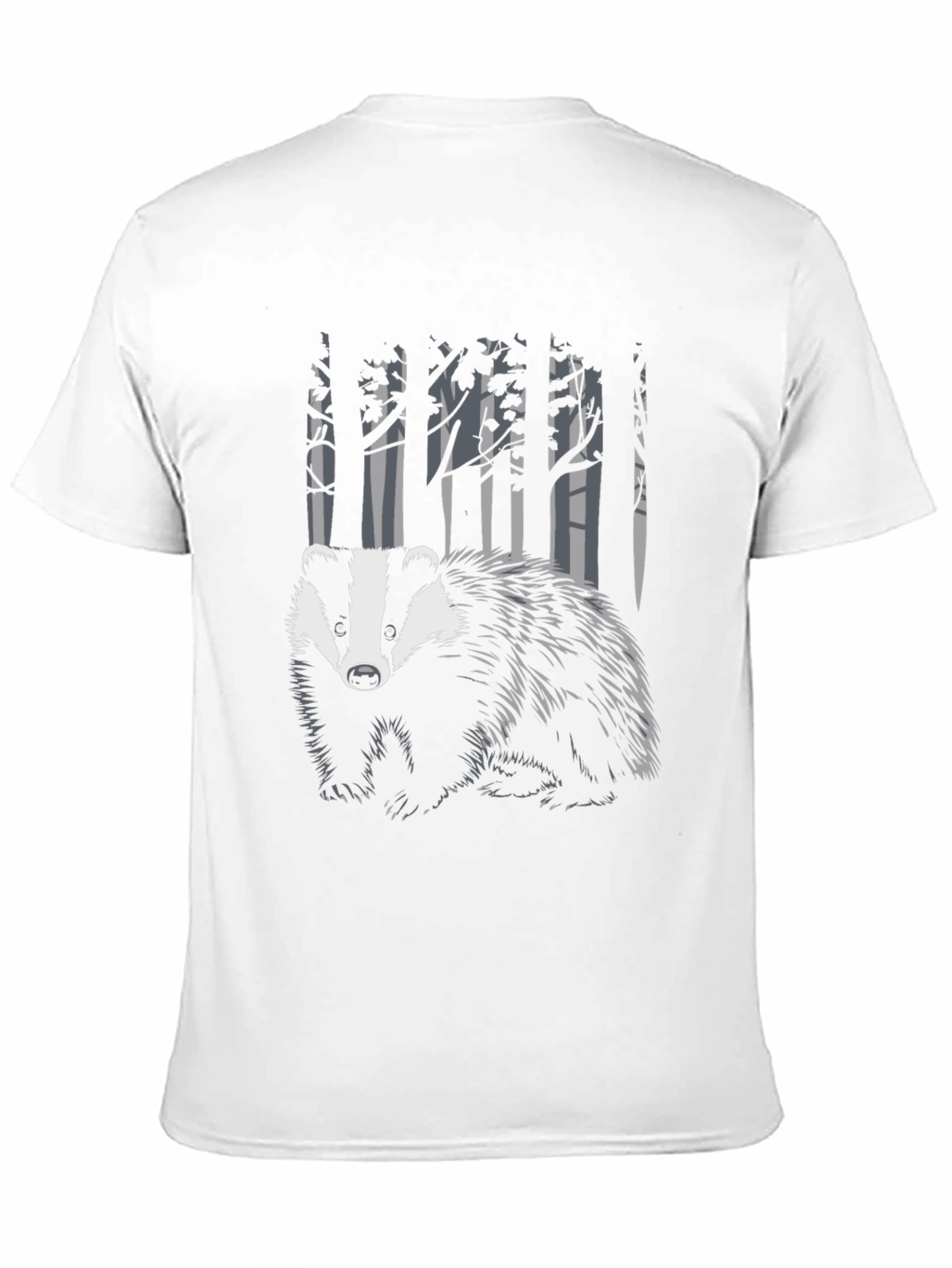 Black Badger in the Woods Graphic Tee - Black view 11