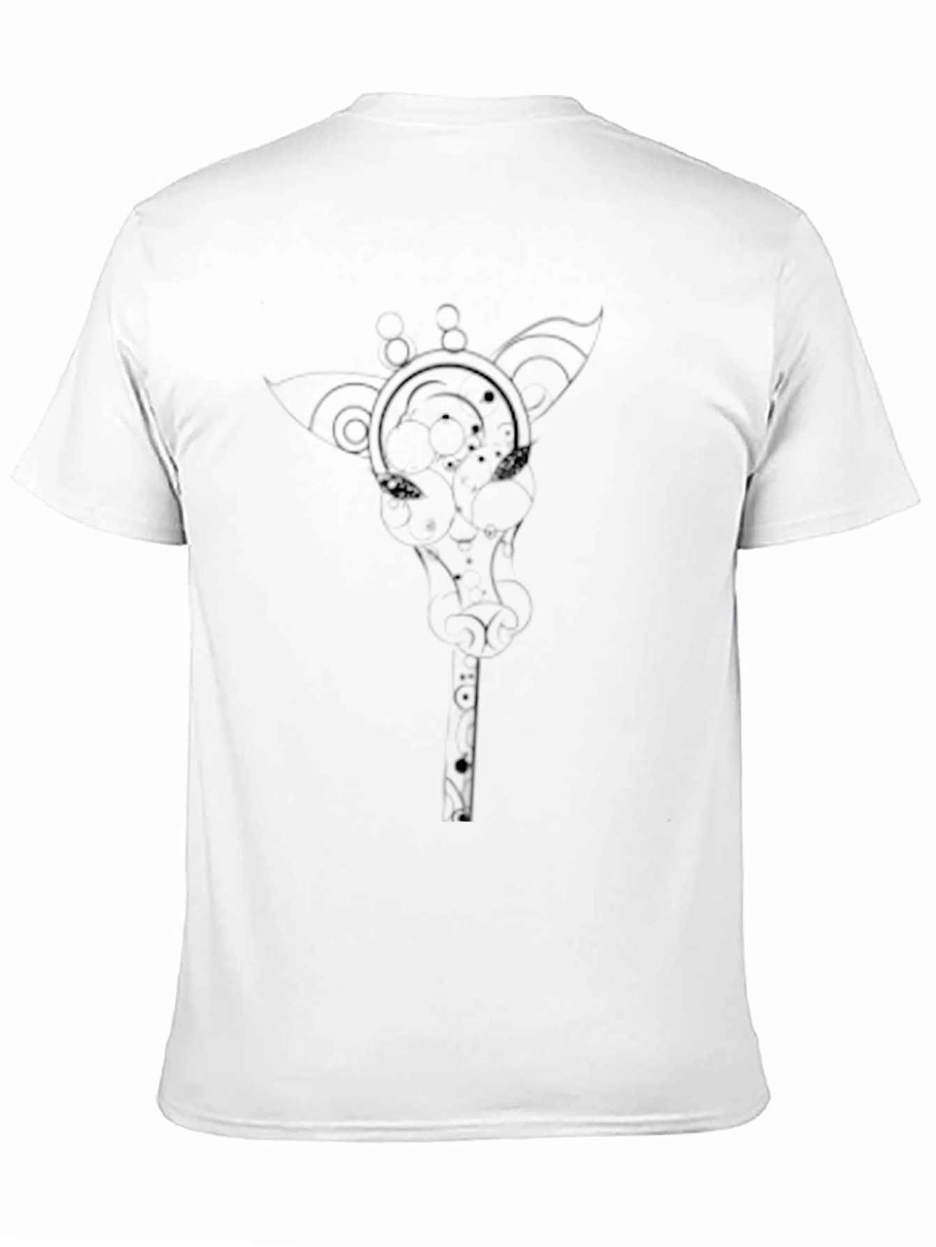 Black Men's Graphic Black T-Shirt view 11