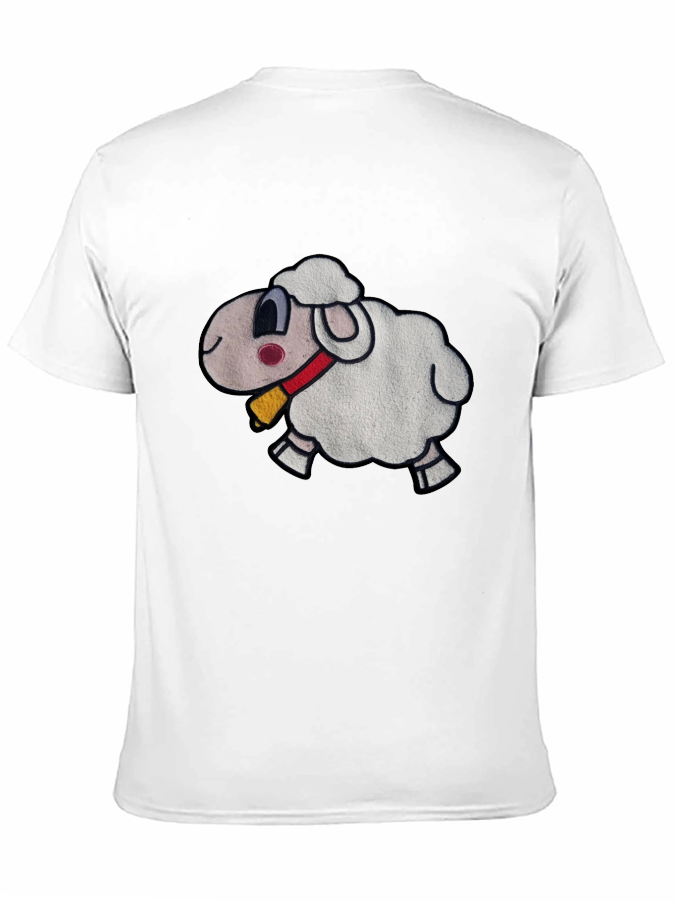 Black Cartoon Sheep Graphic Black T-Shirt view 11