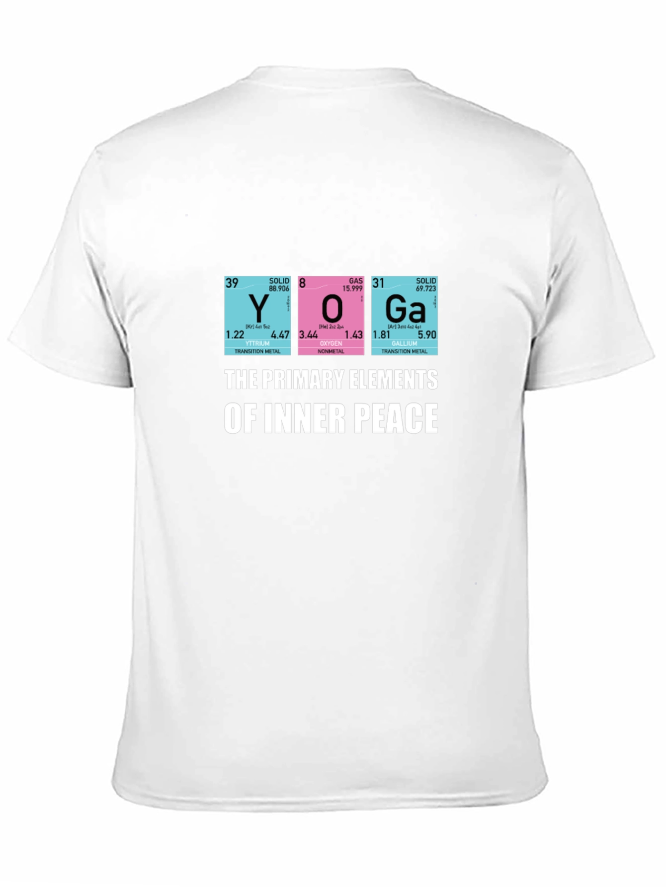 Black Yoga Elements T-Shirt: Inner Peace Design view 11