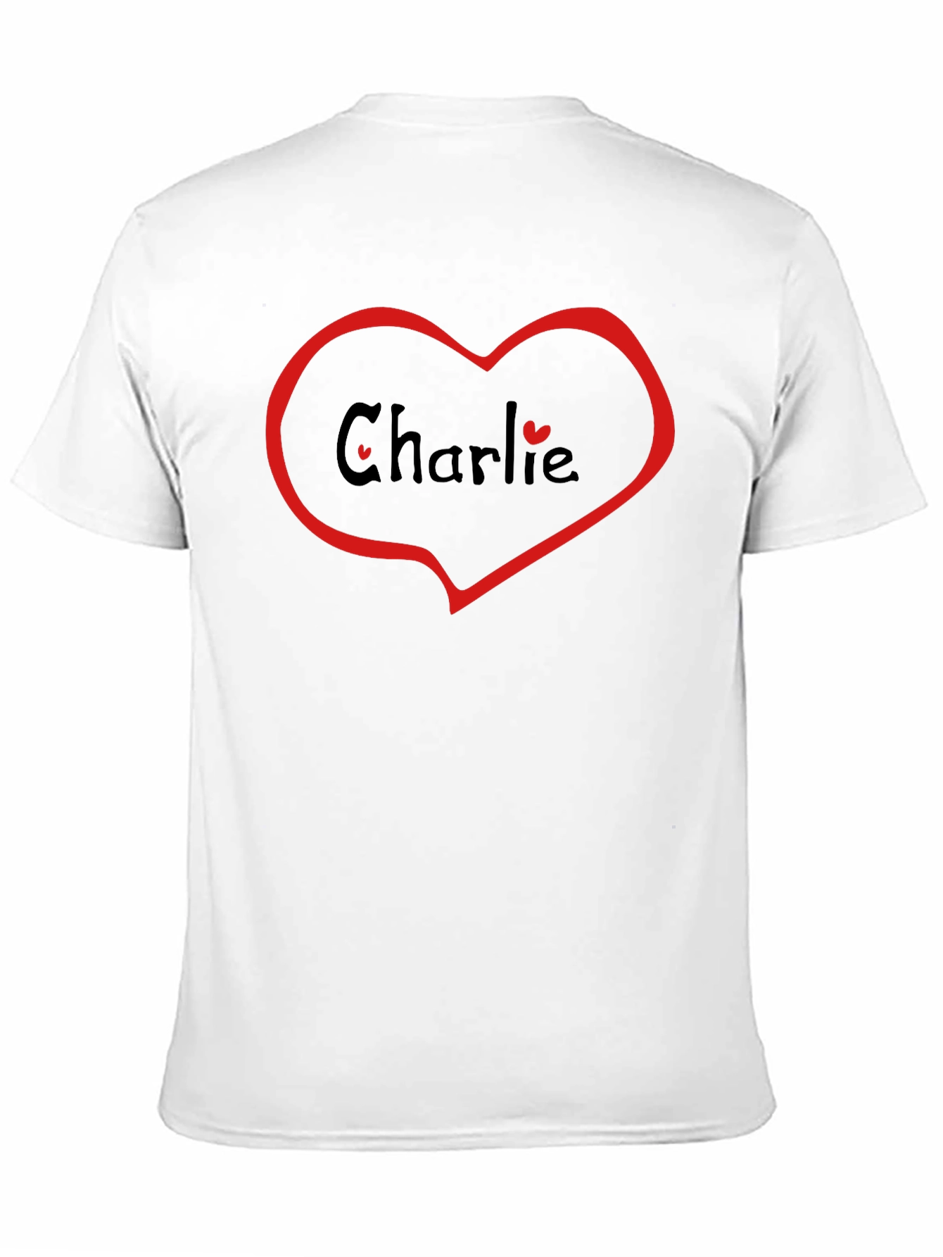 Black Charlie Heart Graphic Black T-Shirt view 11