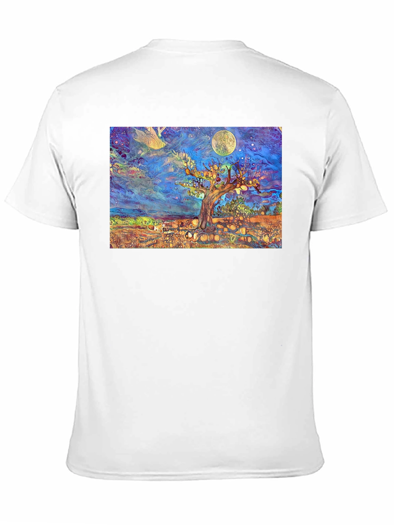 Black Psychedelic Tree of Life Graphic Tee view 11