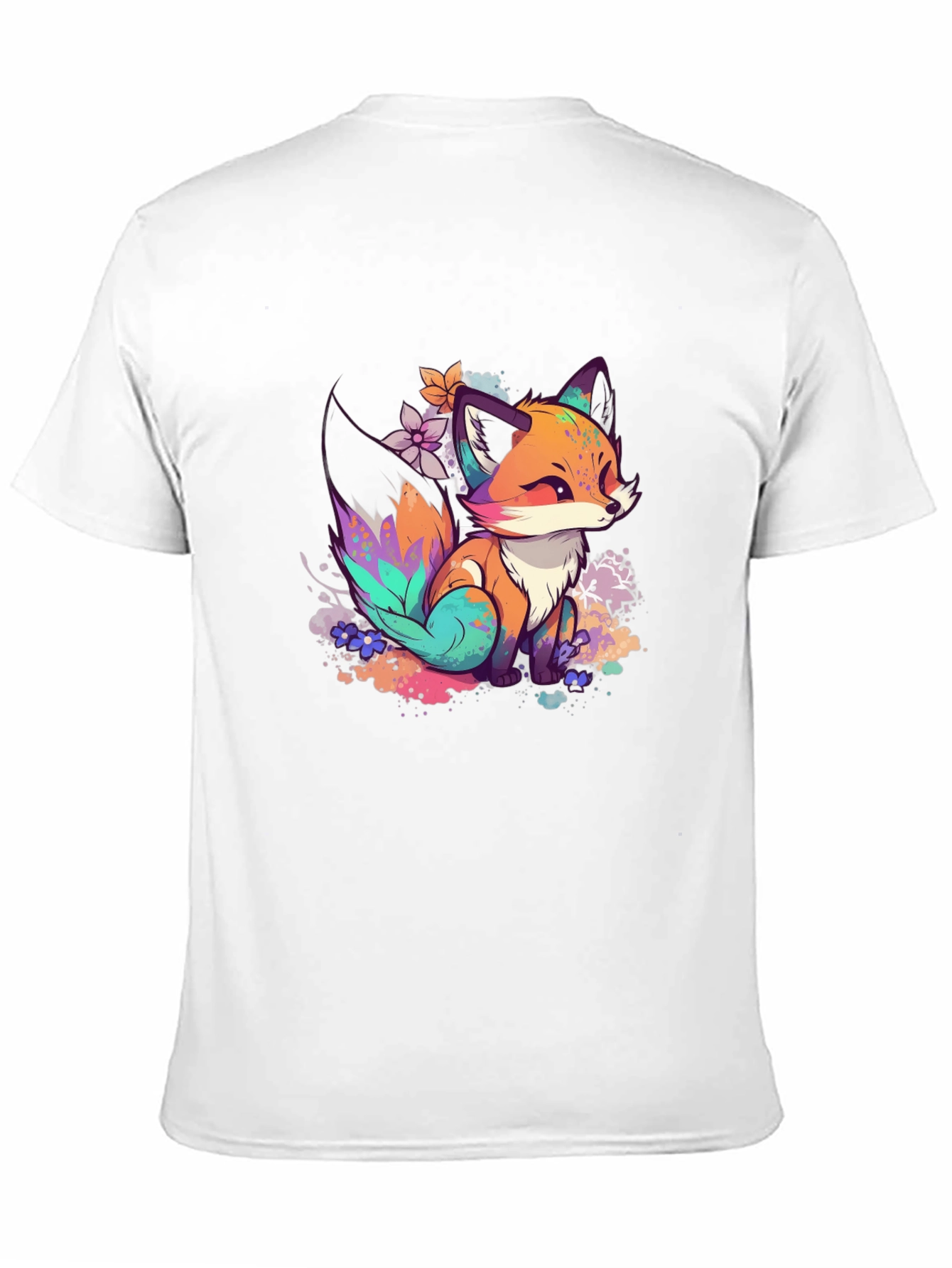 Black Fox Art Graphic Tee - Black view 11