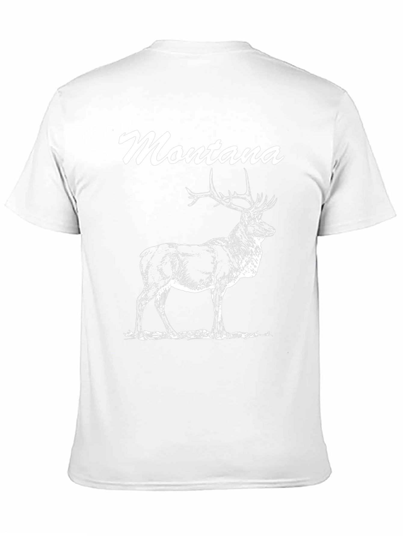 Black Montana Deer Graphic Tee - Black Cotton Blend view 11