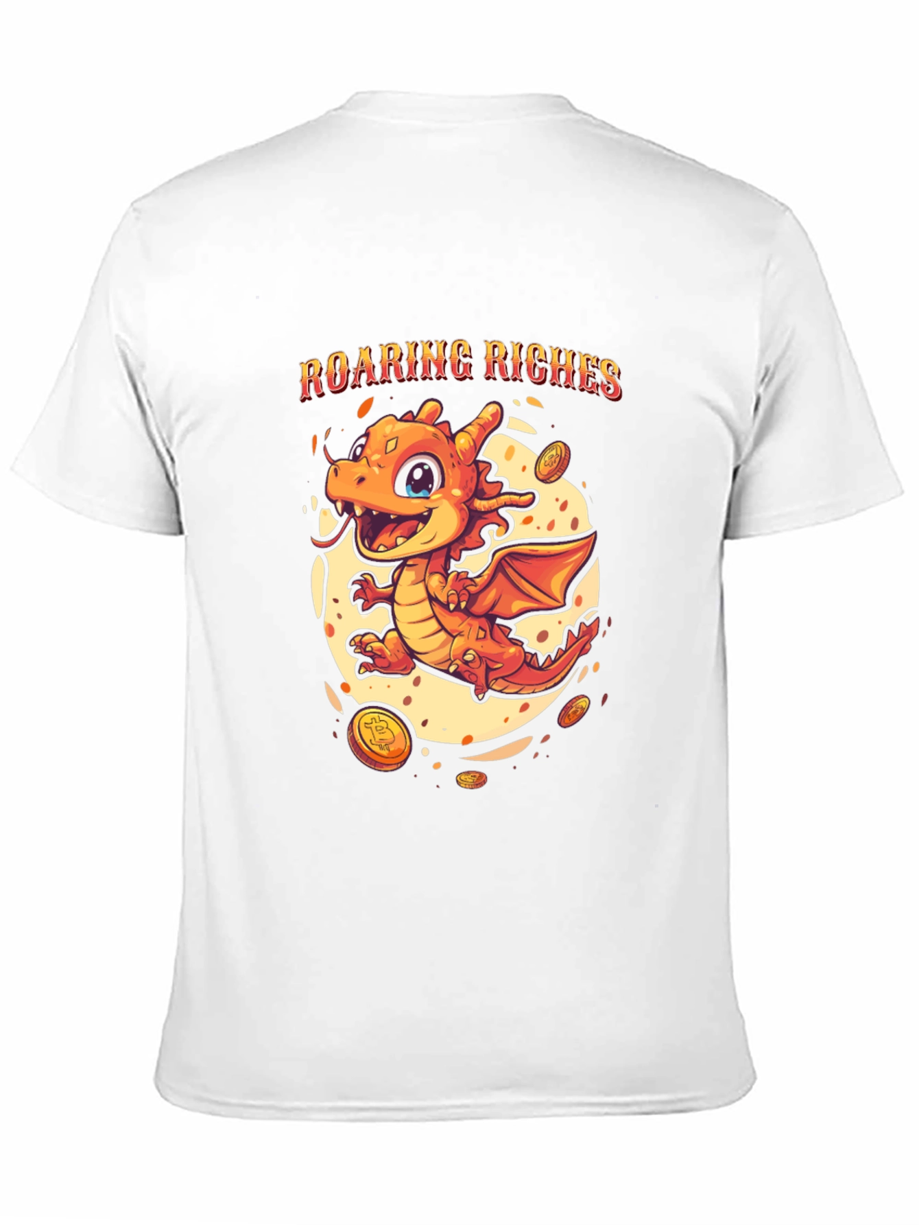 Black Roaring Riches Dragon Graphic T-Shirt view 11