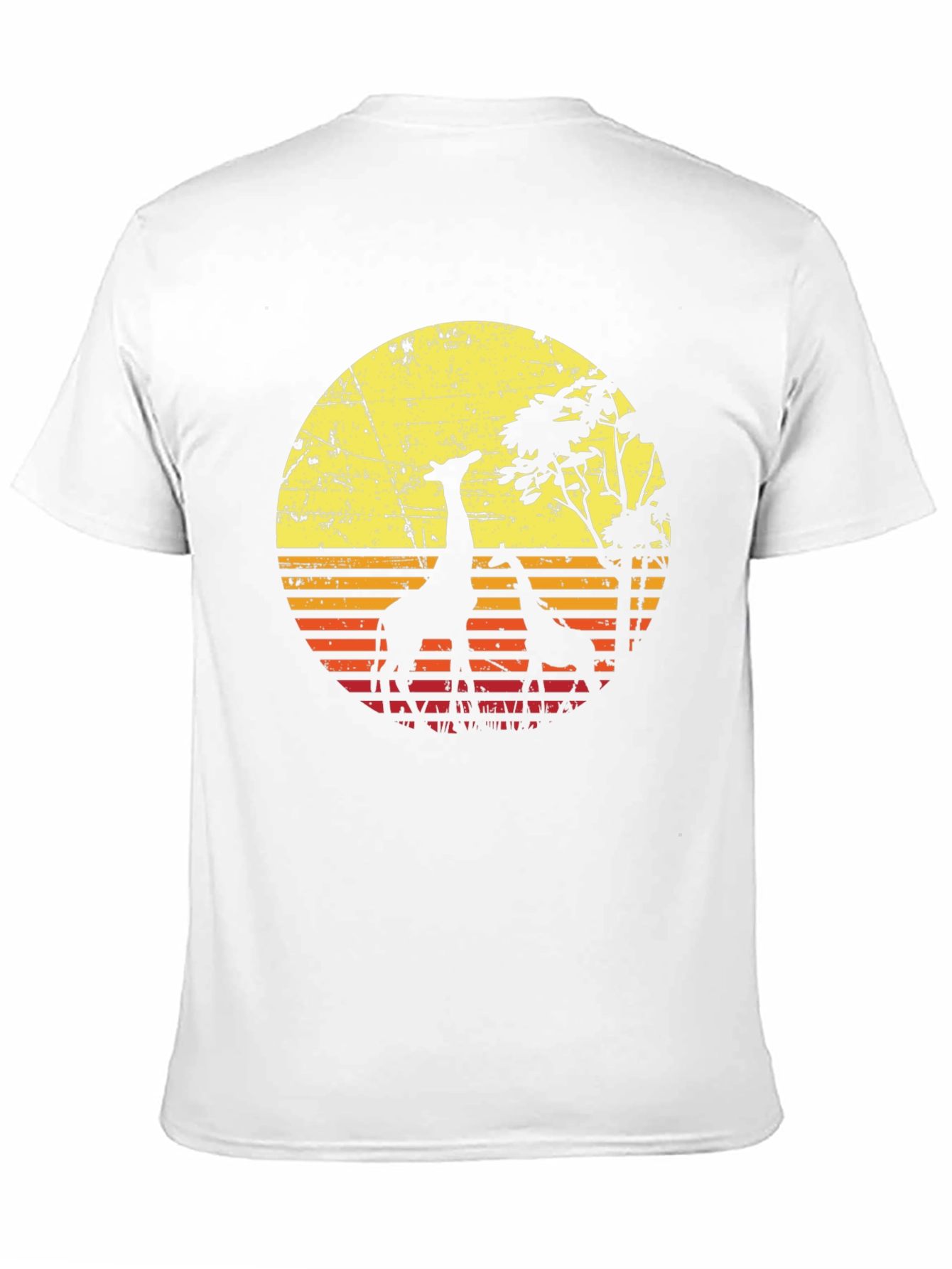 Black Giraffe Sunset T-Shirt - Retro Style Wildlife Tee view 11