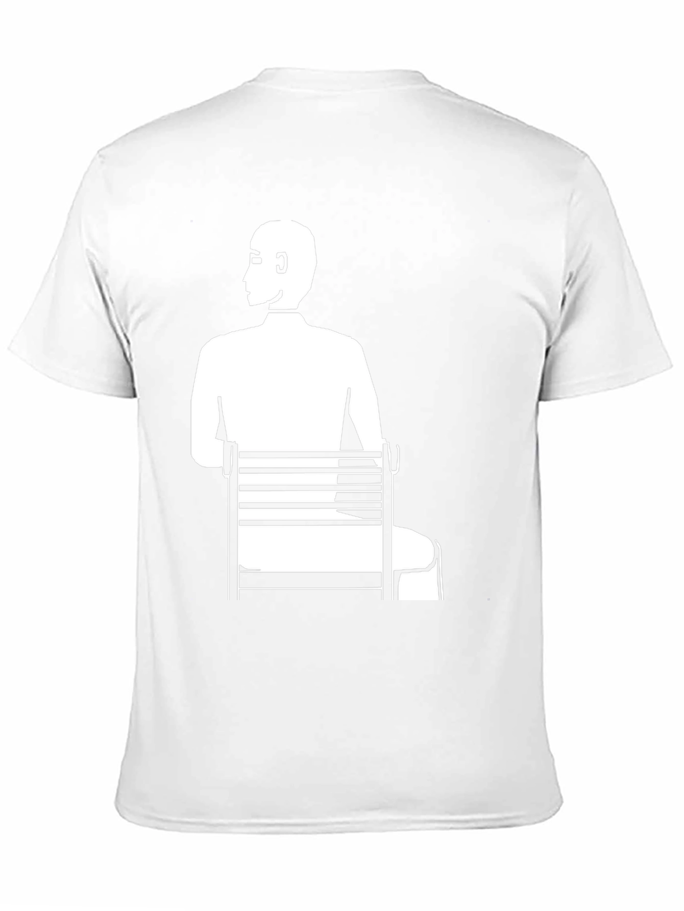 Black Man Sitting T-Shirt - Unique Graphic Tee view 11