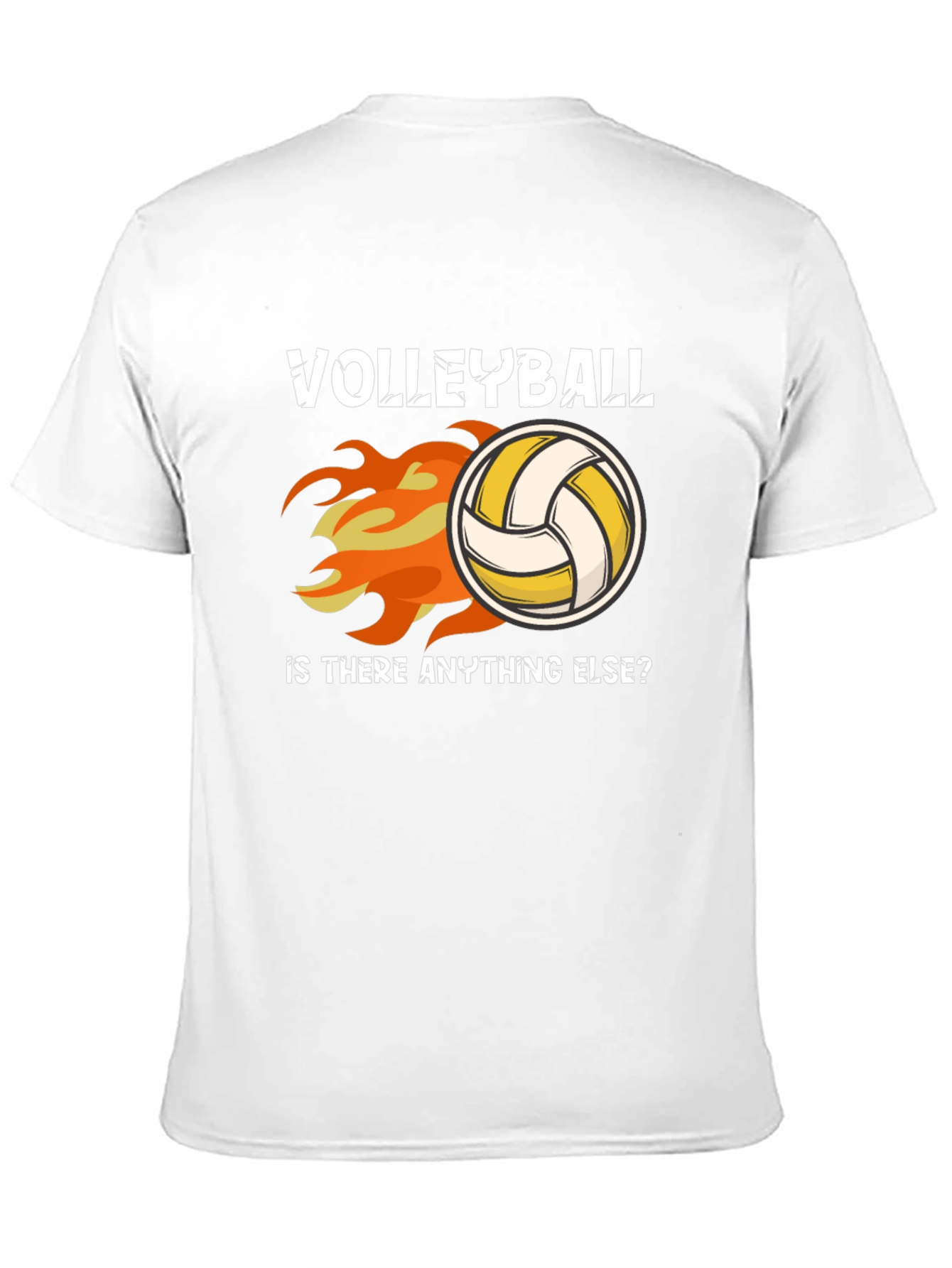 Black Volleyball Flames Graphic T-Shirt view 11