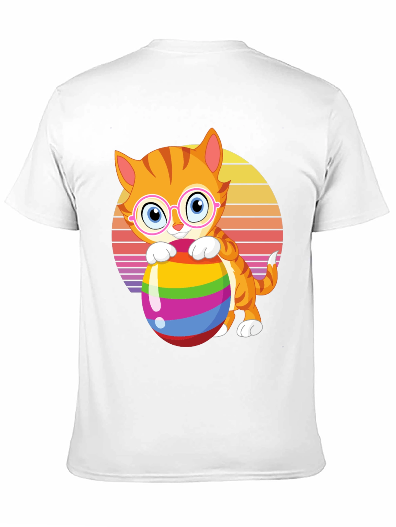 Black Cat with Easter Egg Graphic Tee view 11