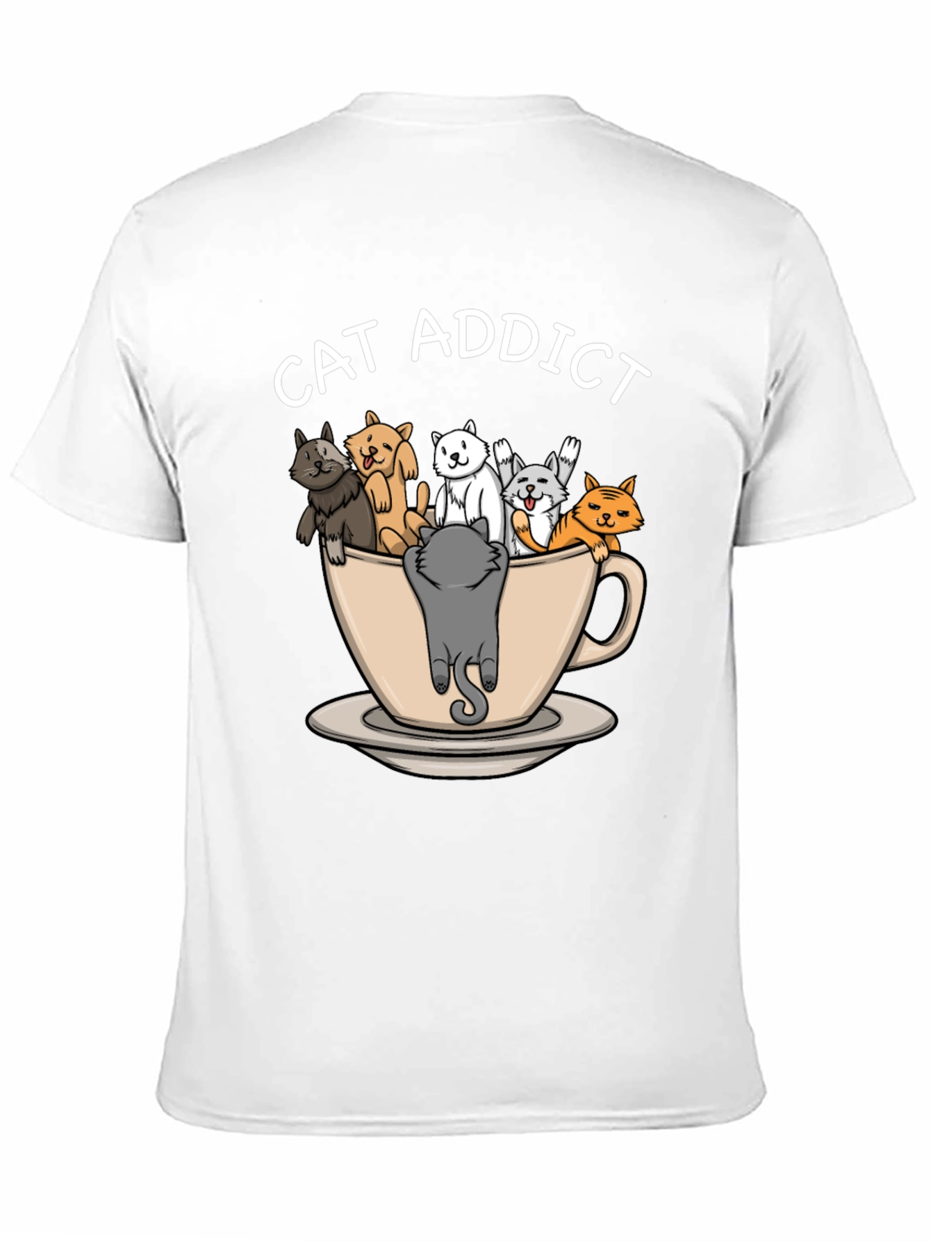 Black Cat Addict T-Shirt - Funny Cat Lover Tee view 11