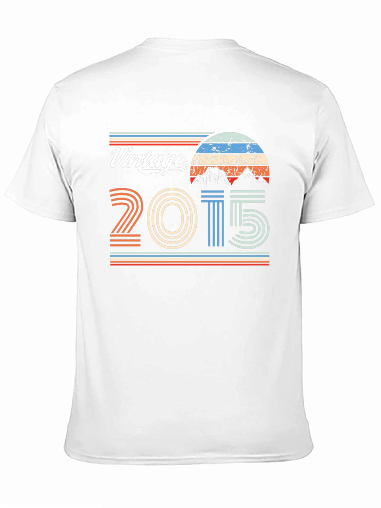 Black Vintage 2015 T-Shirt Retro Style view 11